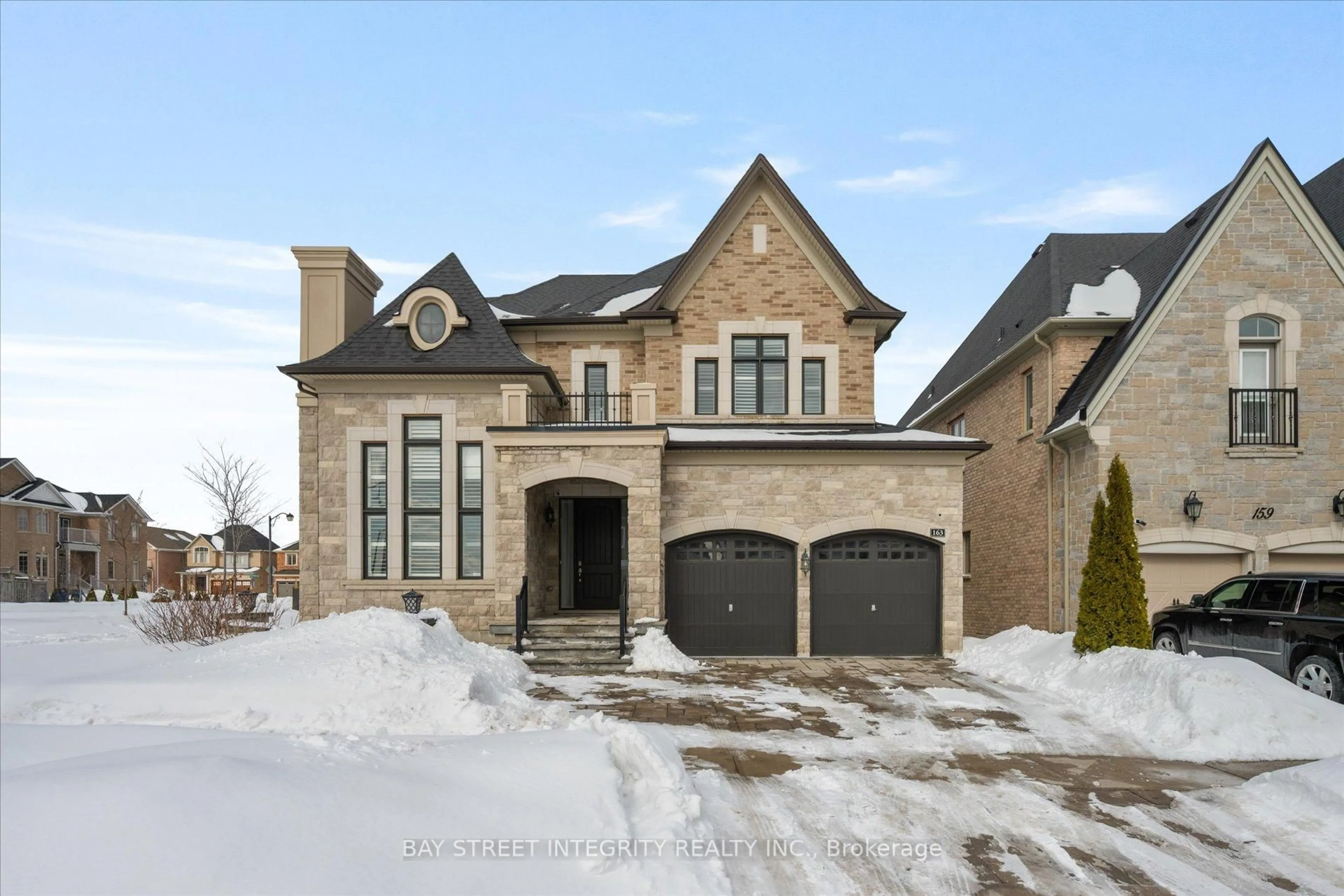 Home with brick exterior material, street for 163 Abner Miles Dr, Vaughan Ontario L6A 4X4