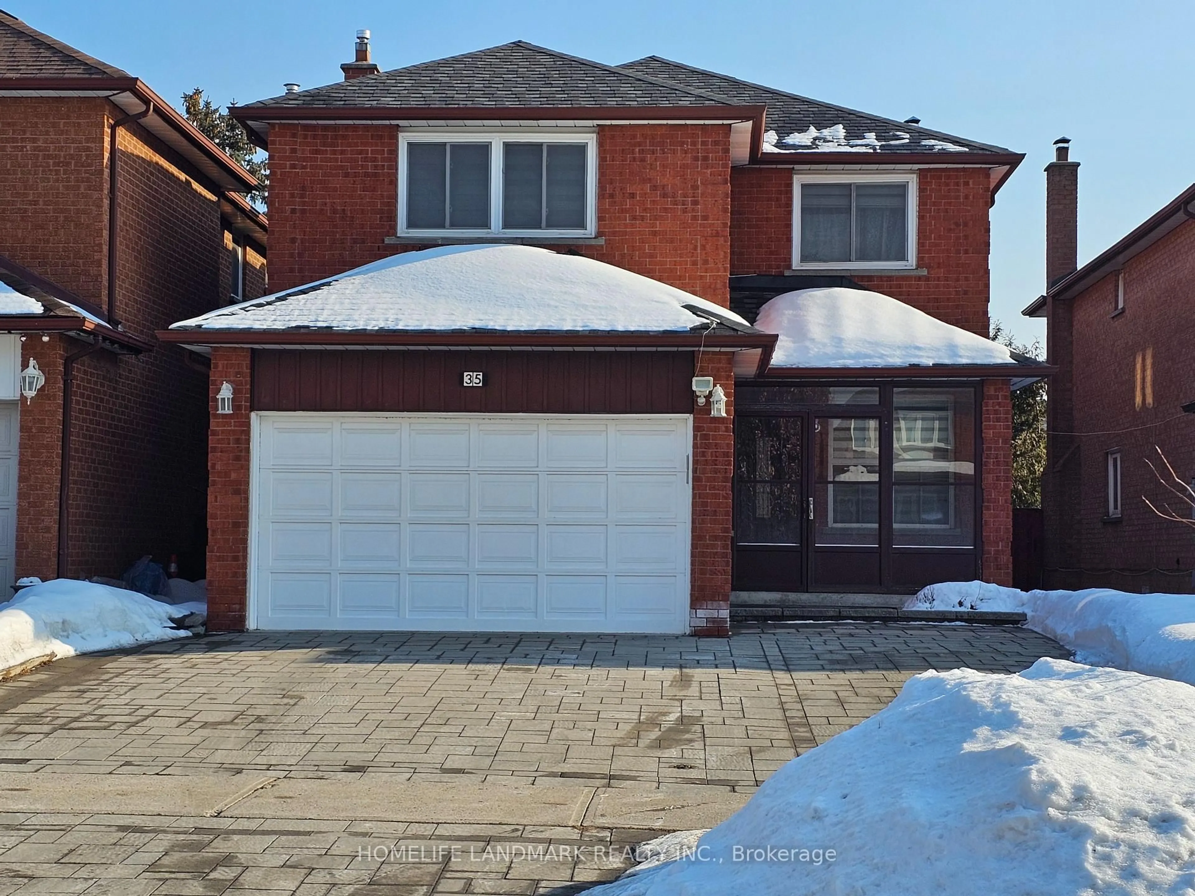 Home with brick exterior material, street for 35 Royal Palm Dr, Vaughan Ontario L4J 5R4