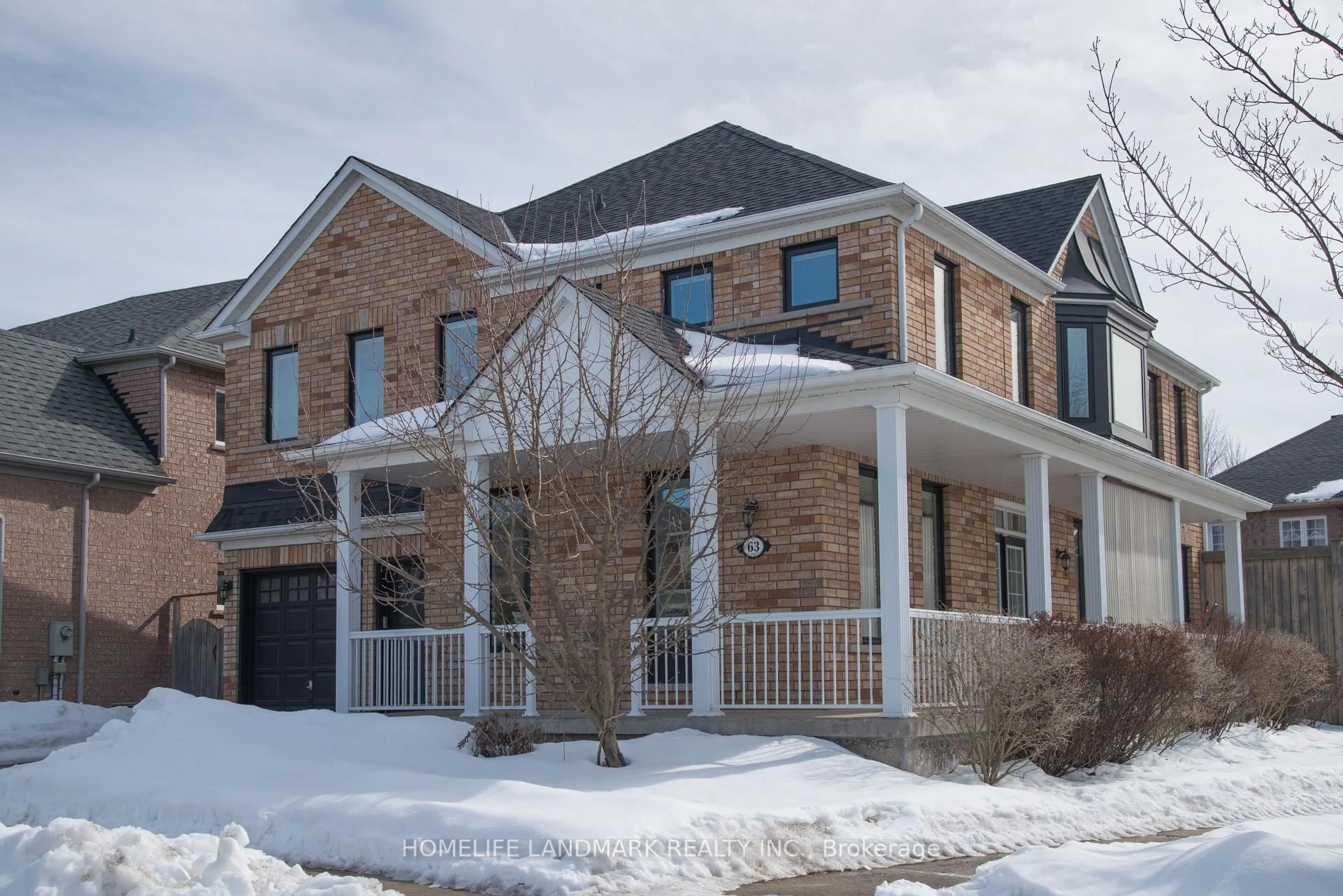 Home with brick exterior material, street for 63 Sunburst Cres, Markham Ontario L6E 1R3