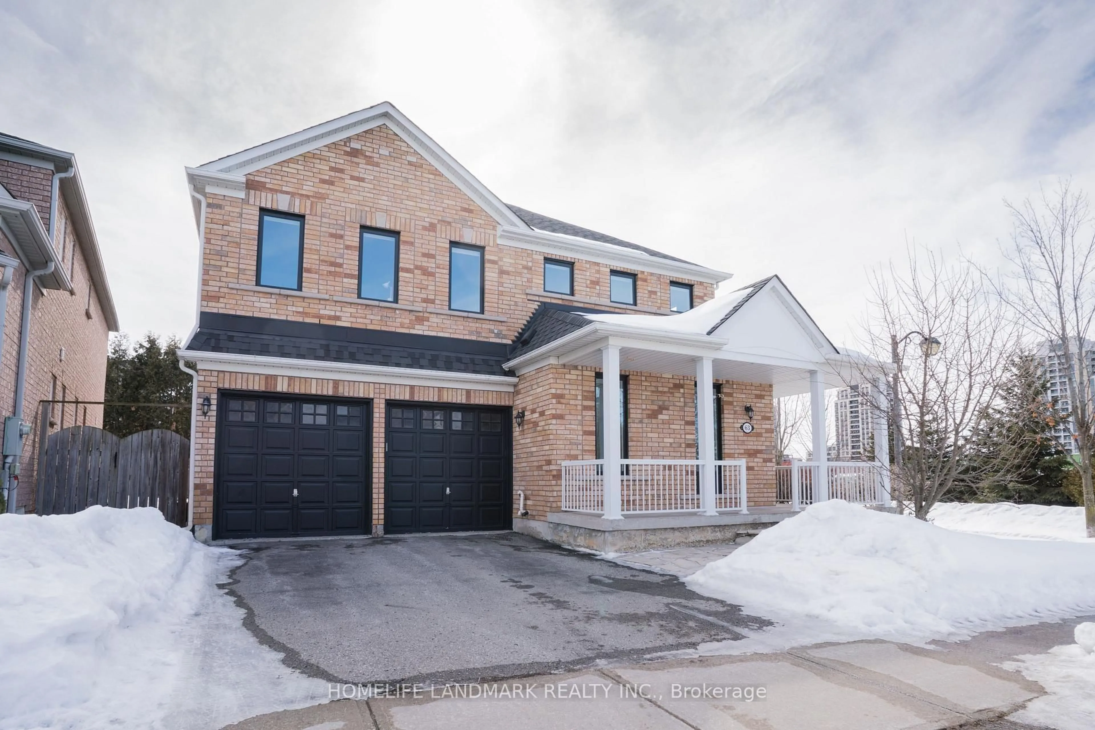 Home with brick exterior material, street for 63 Sunburst Cres, Markham Ontario L6E 1R3