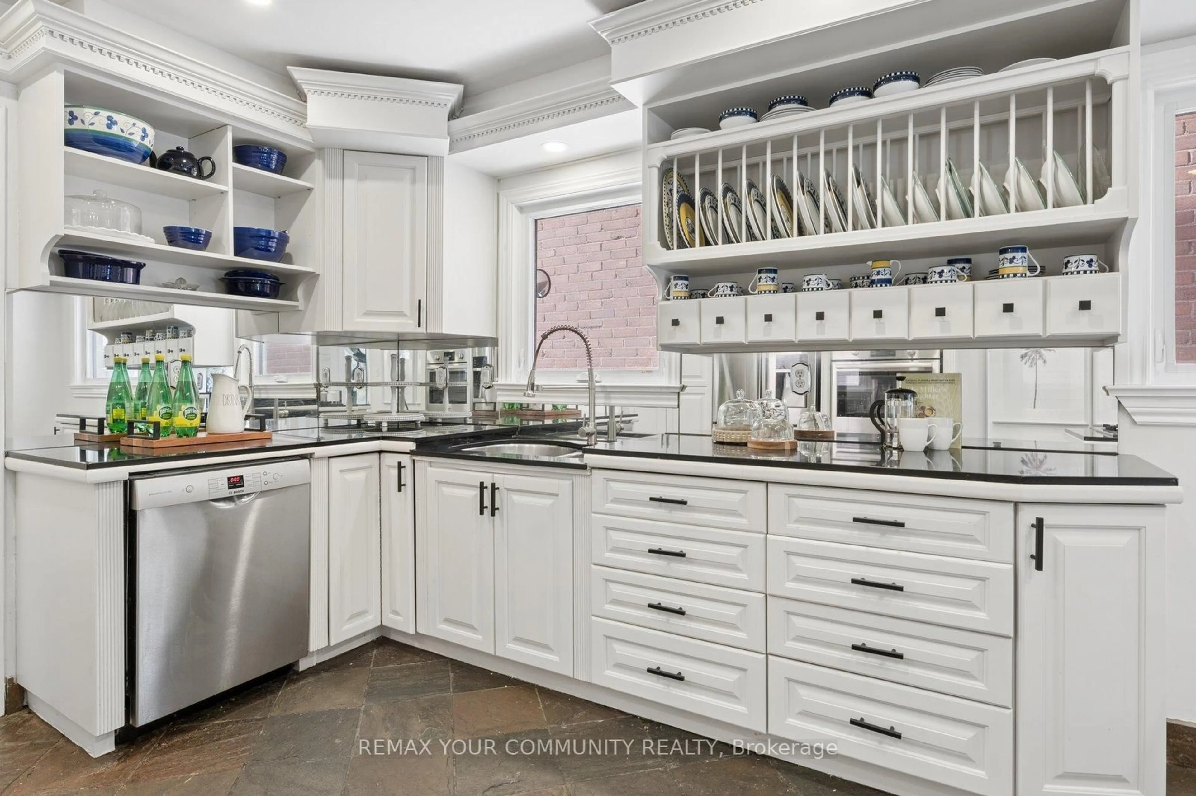 Contemporary kitchen, ceramic/tile floor for 16 Autumn Way, Aurora Ontario L4G 4P1