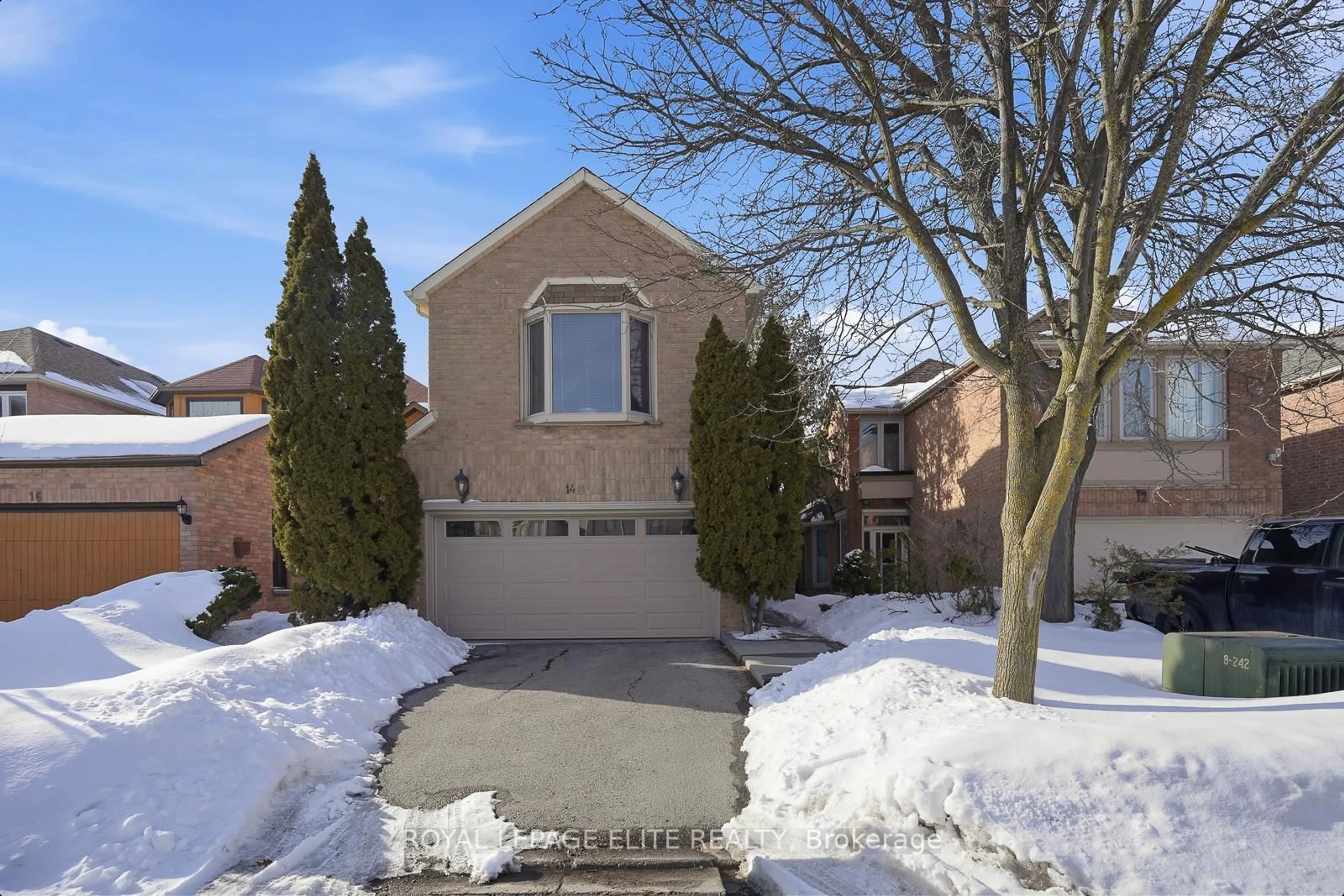 Home with brick exterior material, street for 14 Glenoaks Crt, Vaughan Ontario L4J 6N7