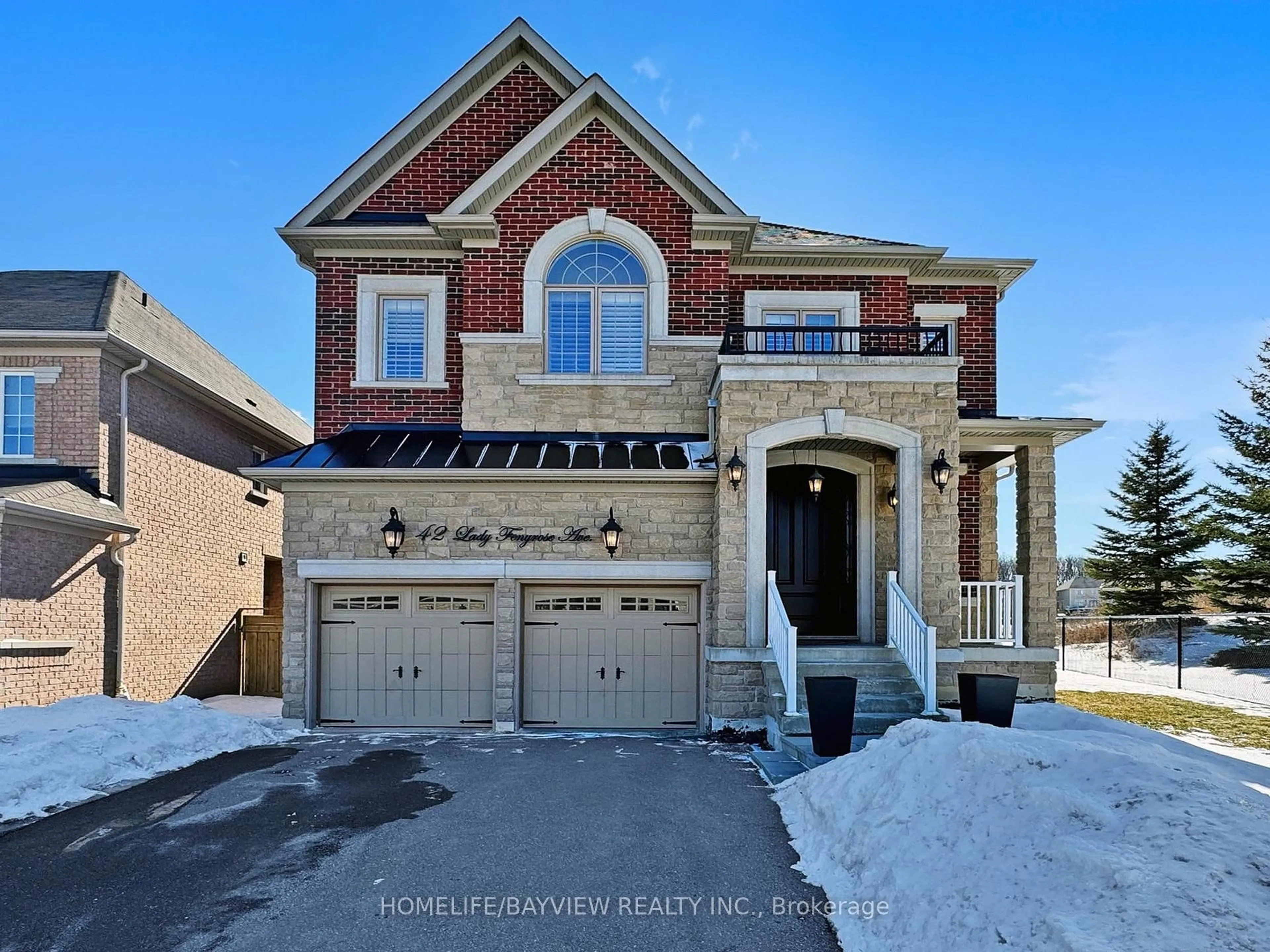 Home with brick exterior material, street for 42 Lady Fenyrose Ave, Vaughan Ontario L6A 0E2