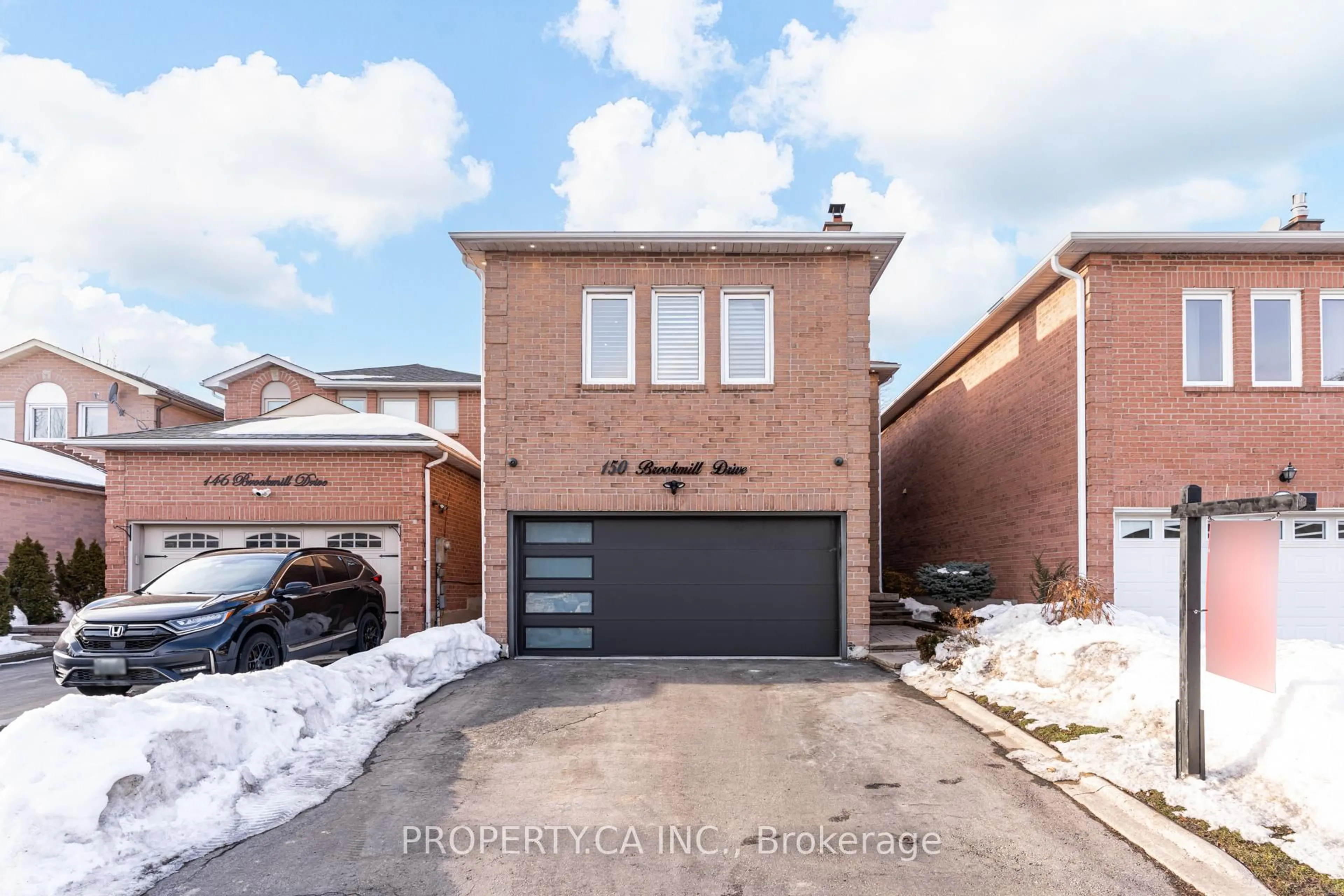 Home with brick exterior material, street for 150 Brookmill Dr, Vaughan Ontario L4J 6M2
