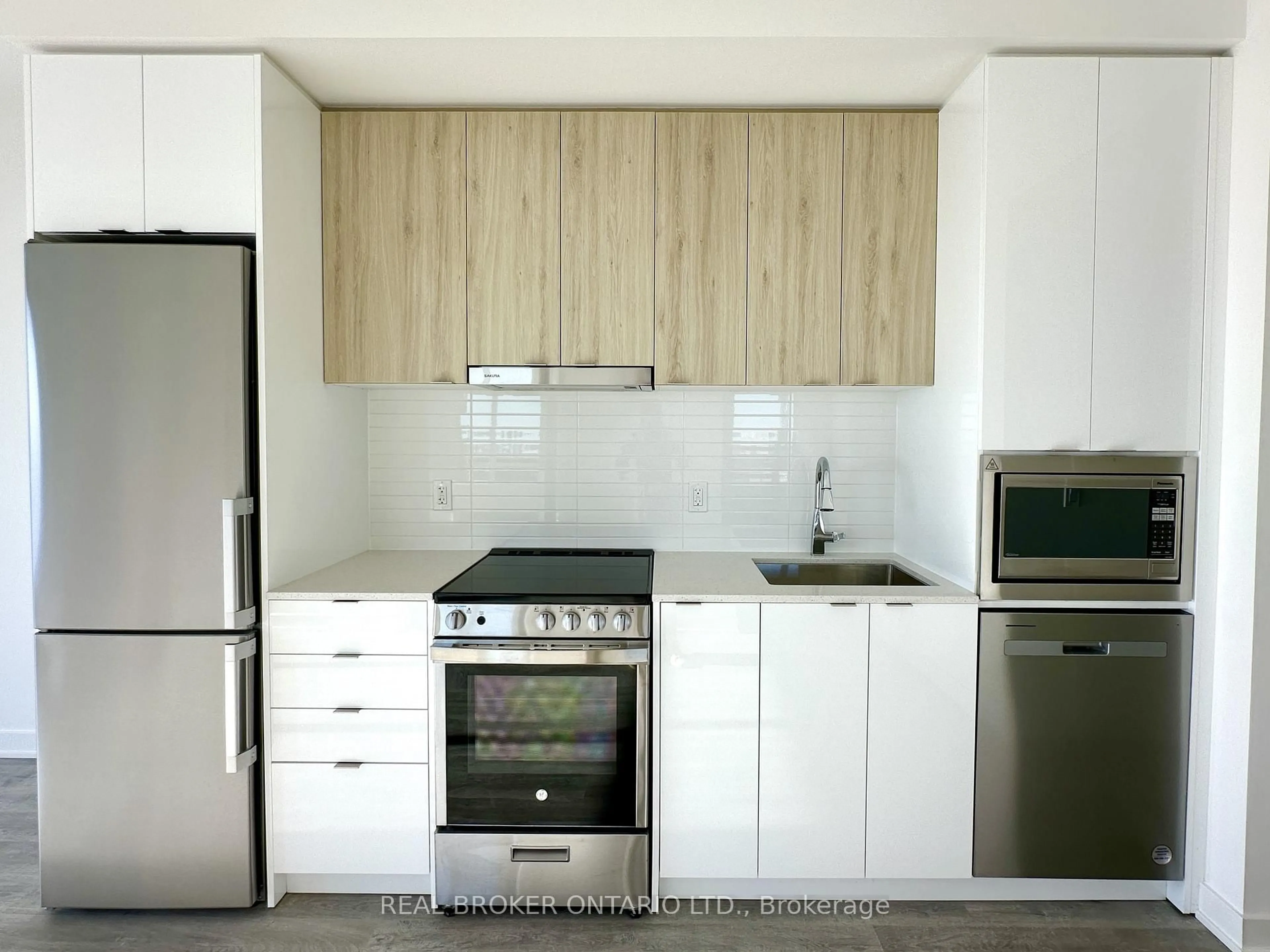 Standard kitchen, wood/laminate floor for 30 Upper Mall Way #1902A, Vaughan Ontario L4J 0L7