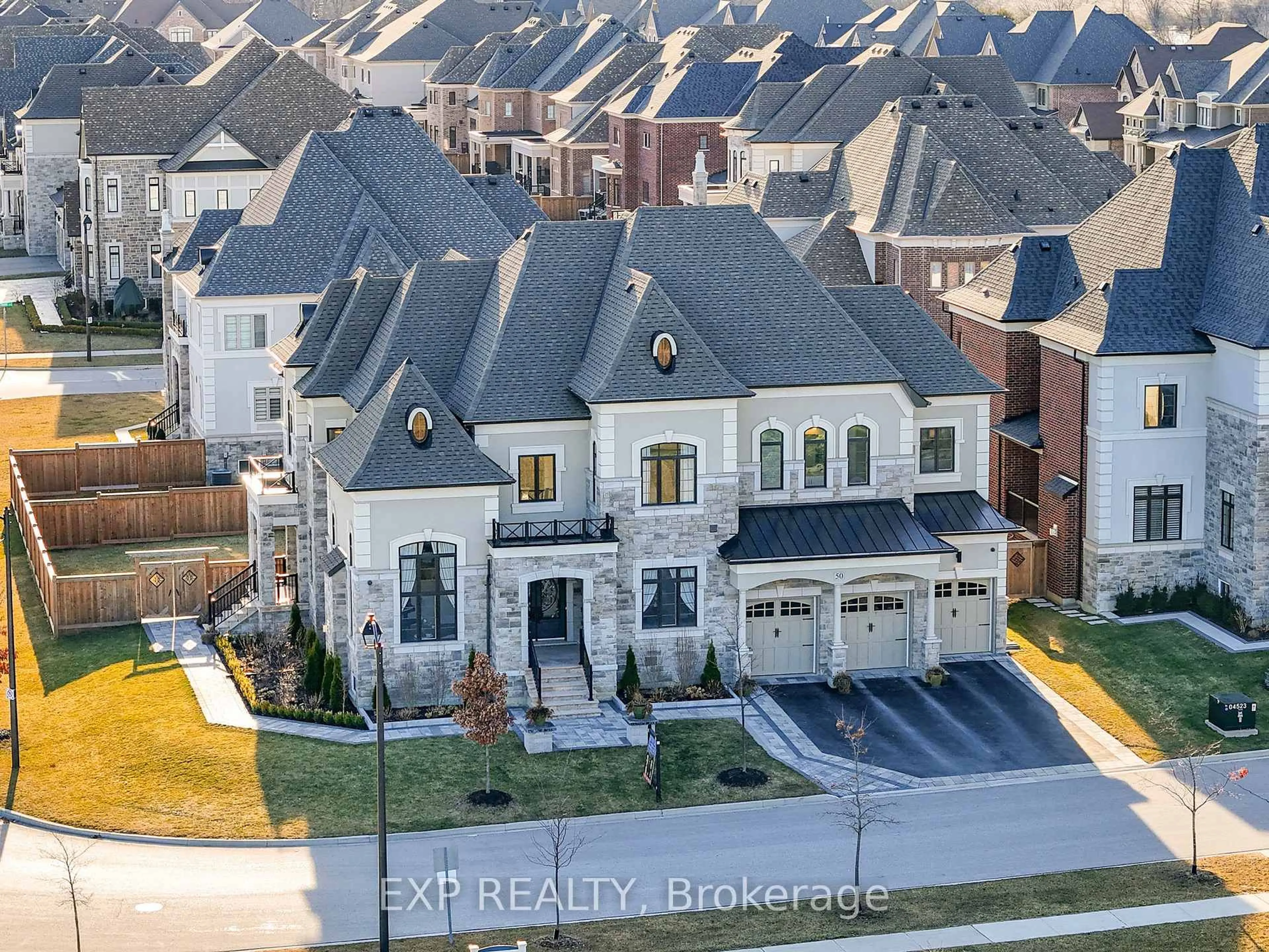 A pic from outside/outdoor area/front of a property/back of a property/a pic from drone, street for 50 Elmers Lane, King Ontario L7B 0P5
