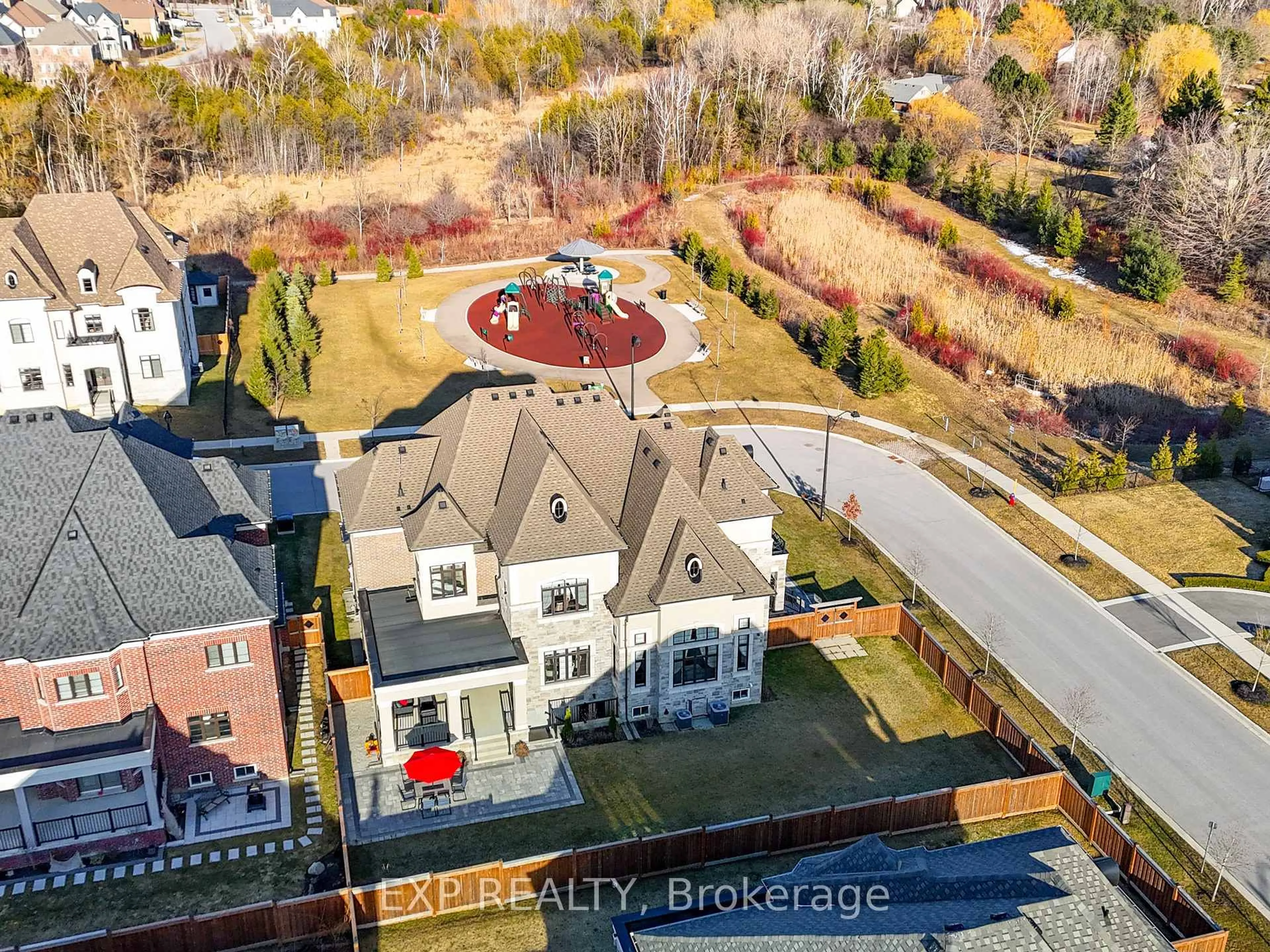 A pic from outside/outdoor area/front of a property/back of a property/a pic from drone, city buildings view from balcony for 50 Elmers Lane, King Ontario L7B 0P5