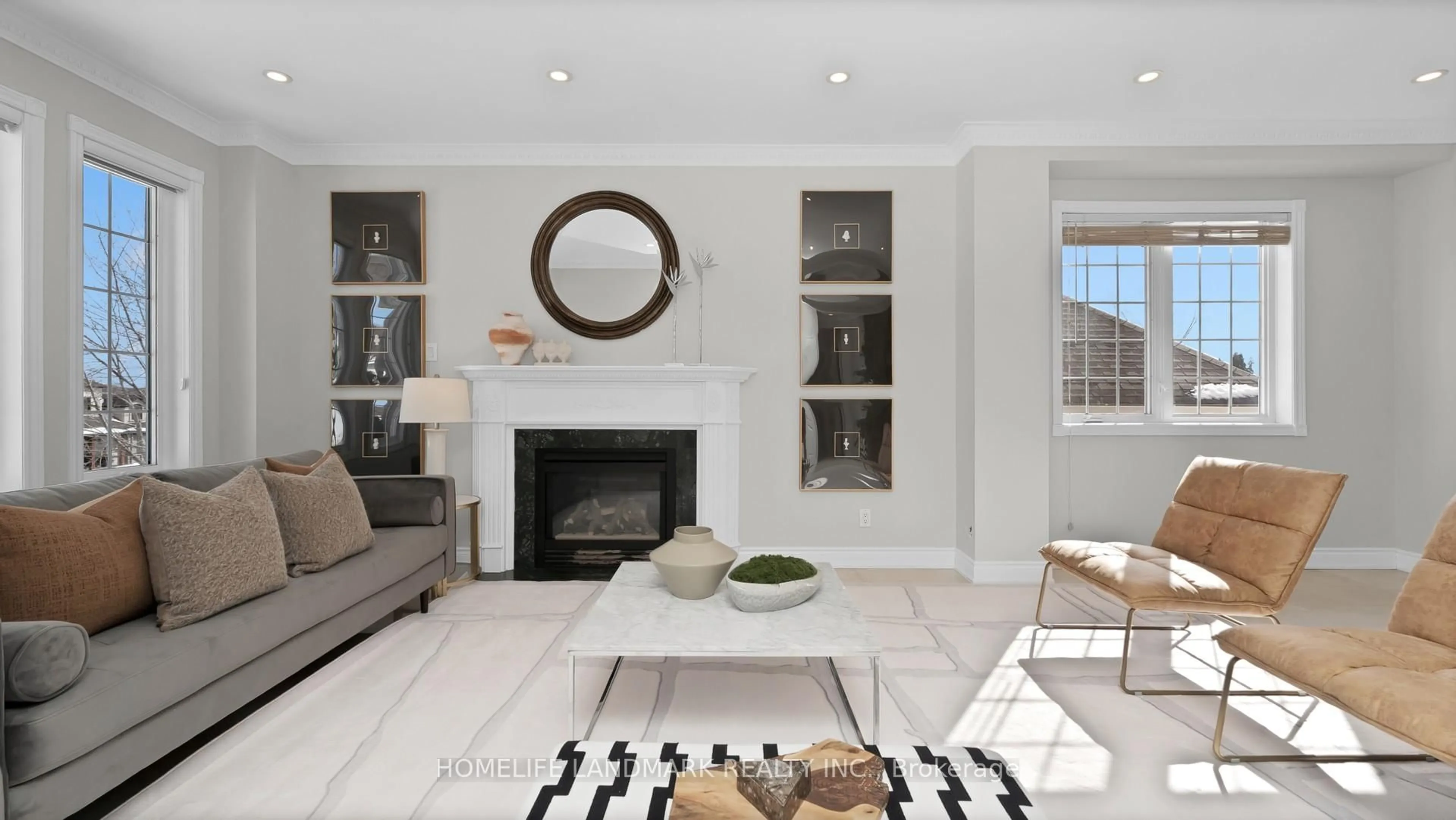 Living room with furniture, ceramic/tile floor for 22 Appalachian Rd, Vaughan Ontario L6A 2V9