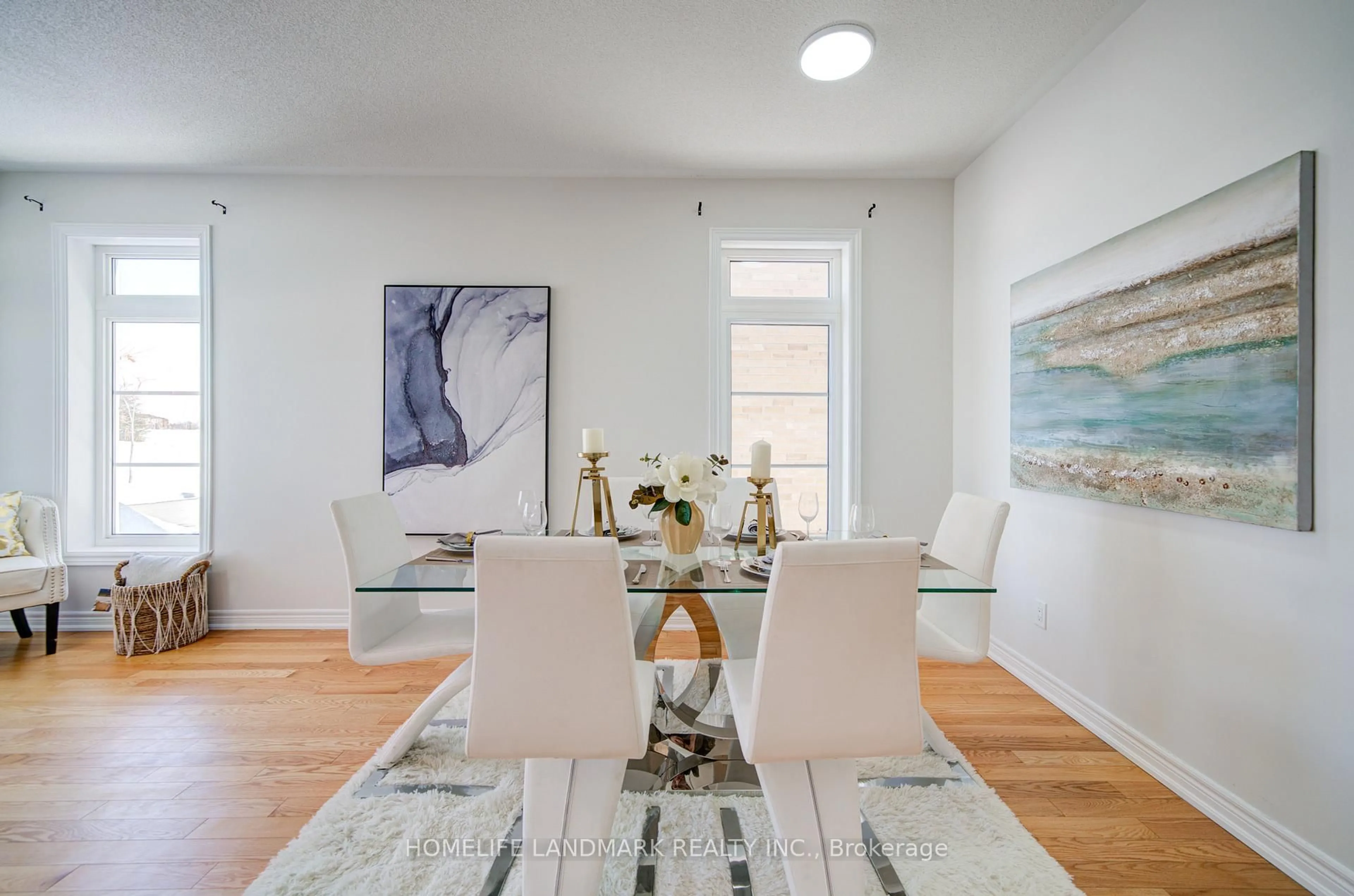 Dining room, wood/laminate floor for 127 Decast Cres, Markham Ontario L6B 1N8