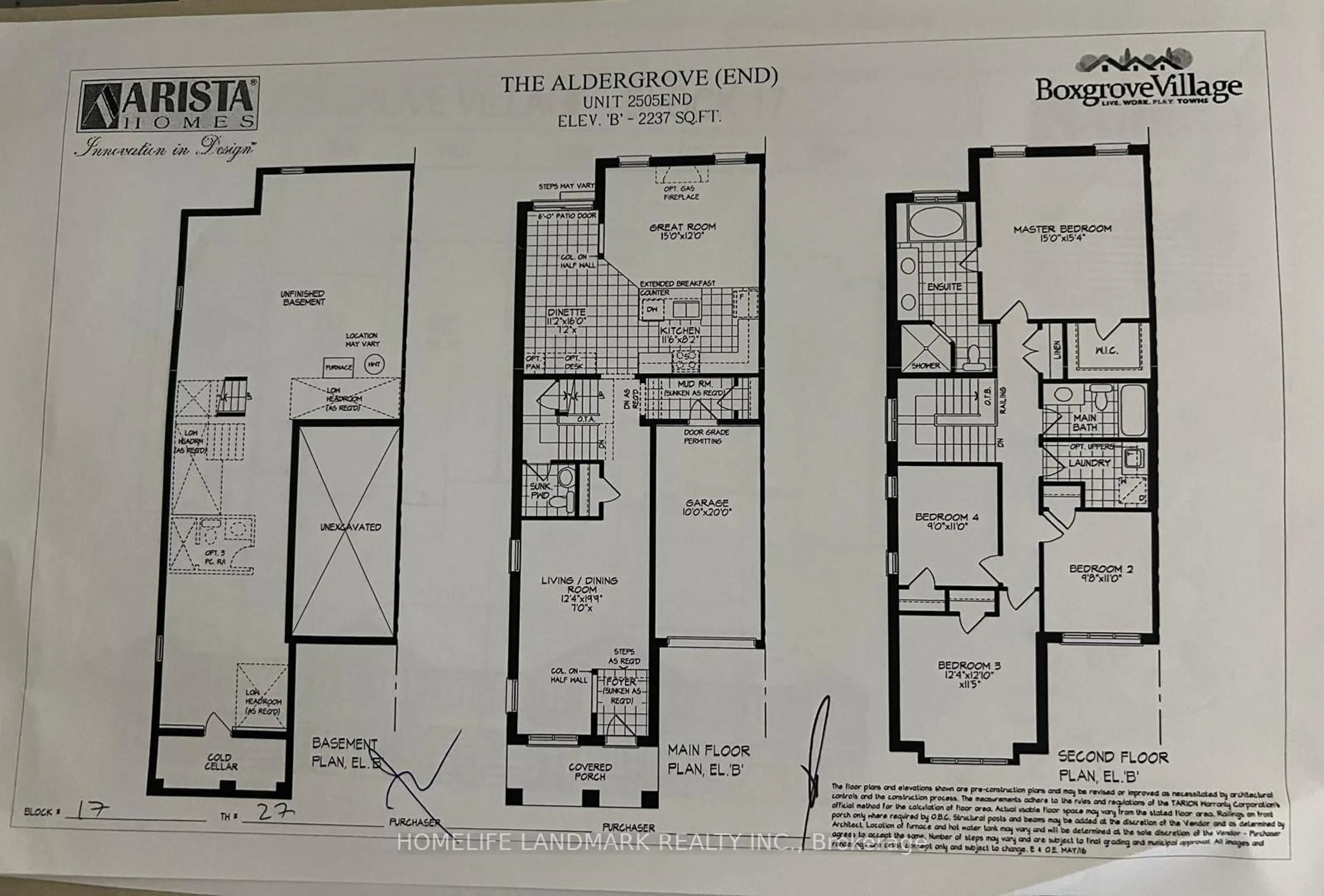 Floor plan for 127 Decast Cres, Markham Ontario L6B 1N8