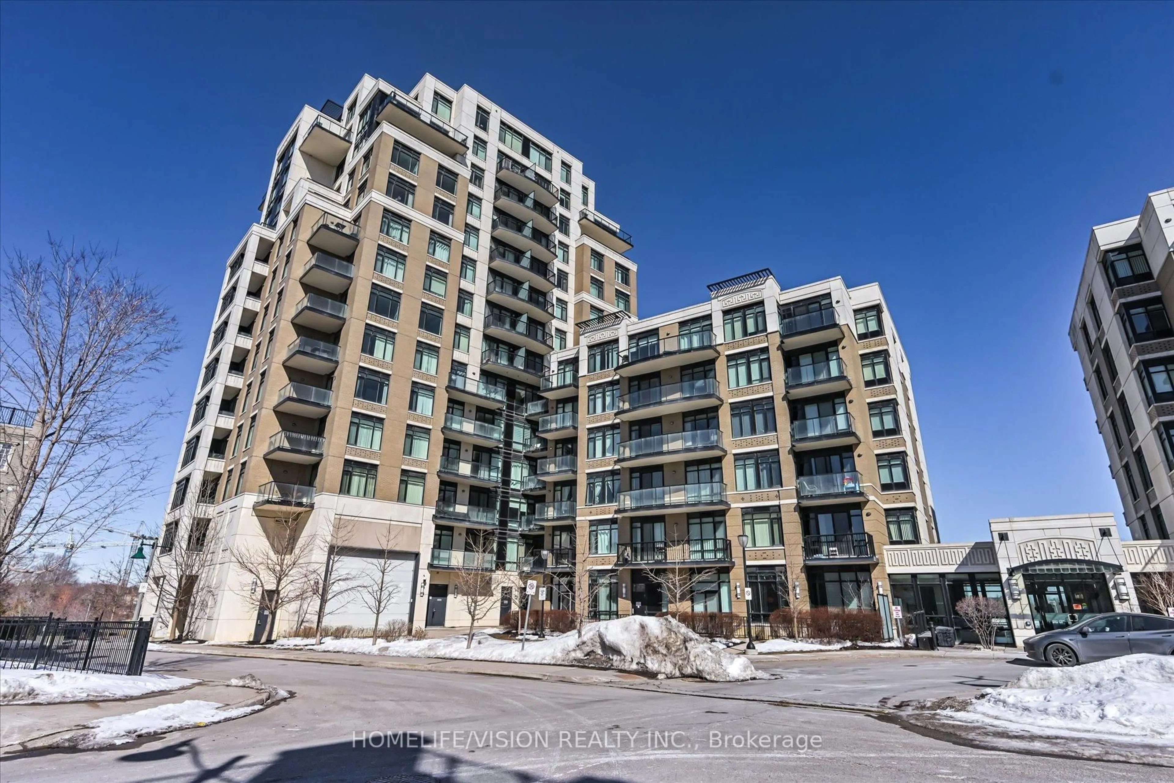 A pic from outside/outdoor area/front of a property/back of a property/a pic from drone, unknown for 151 Upper Duke Cres #101, Markham Ontario L6G 0E1