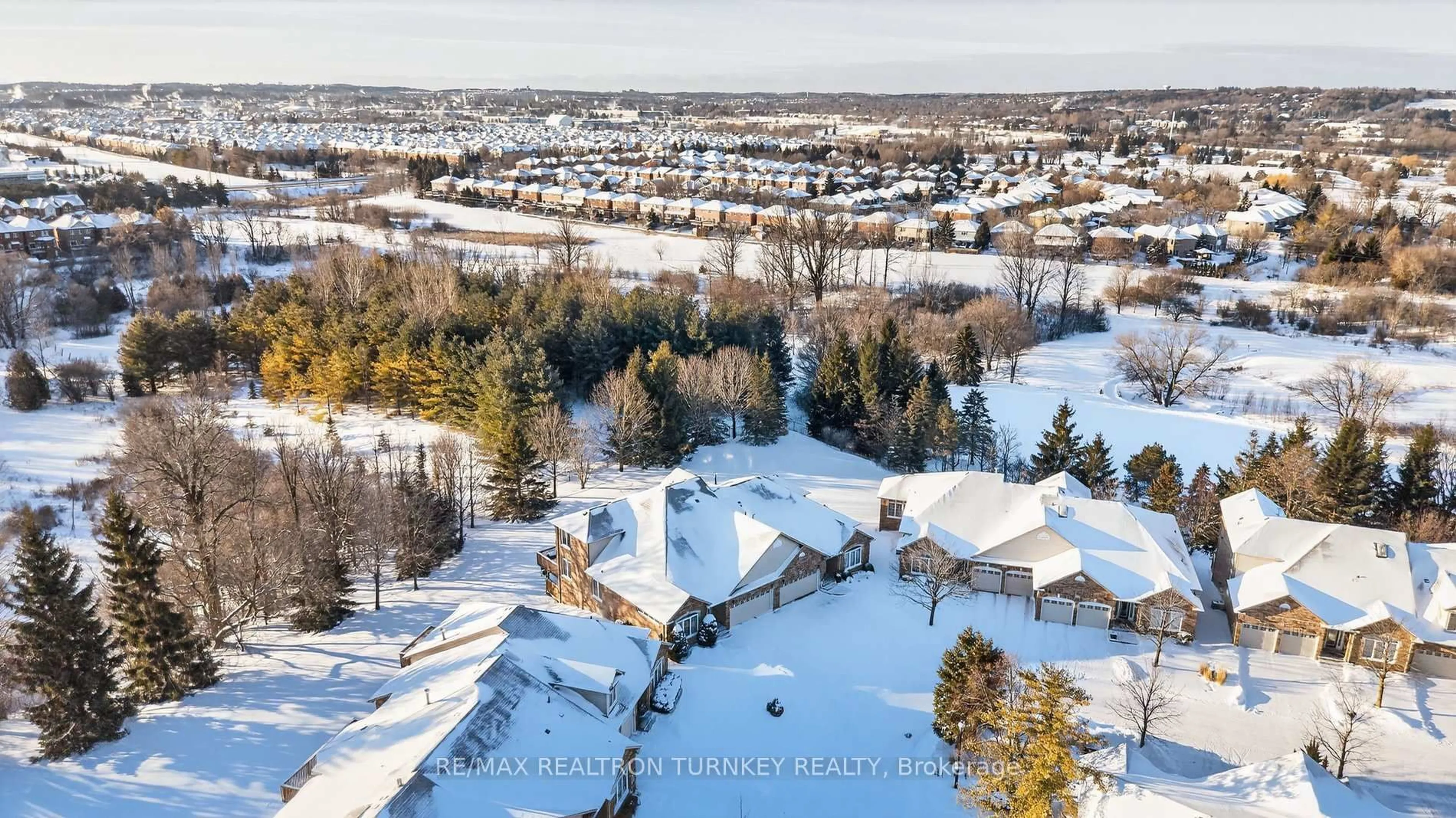A pic from outside/outdoor area/front of a property/back of a property/a pic from drone, mountain view for 440 Morley Cook Cres, Newmarket Ontario L3X 2M3