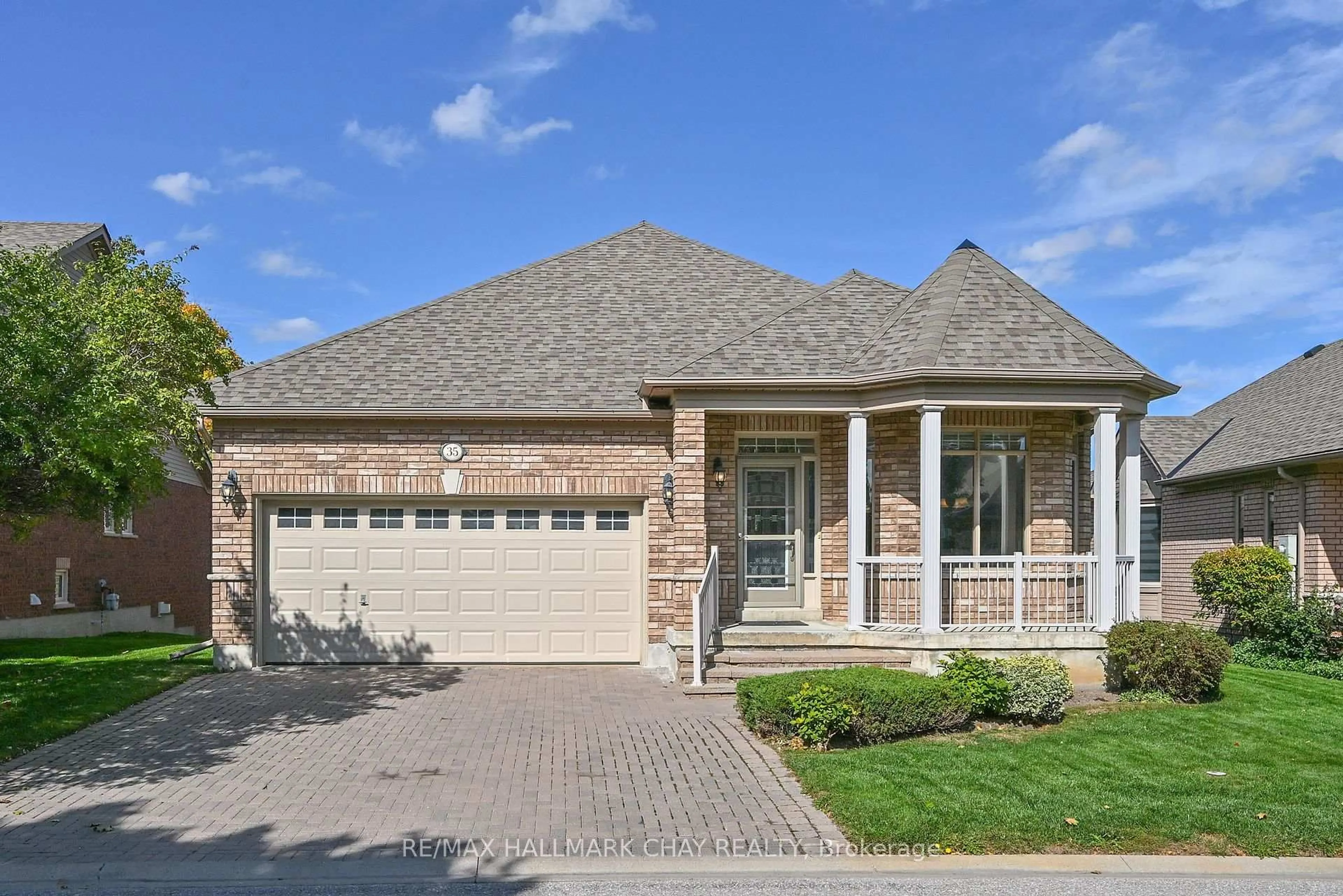 Home with brick exterior material, street for 35 Via Amici, New Tecumseth Ontario L9R 2C2