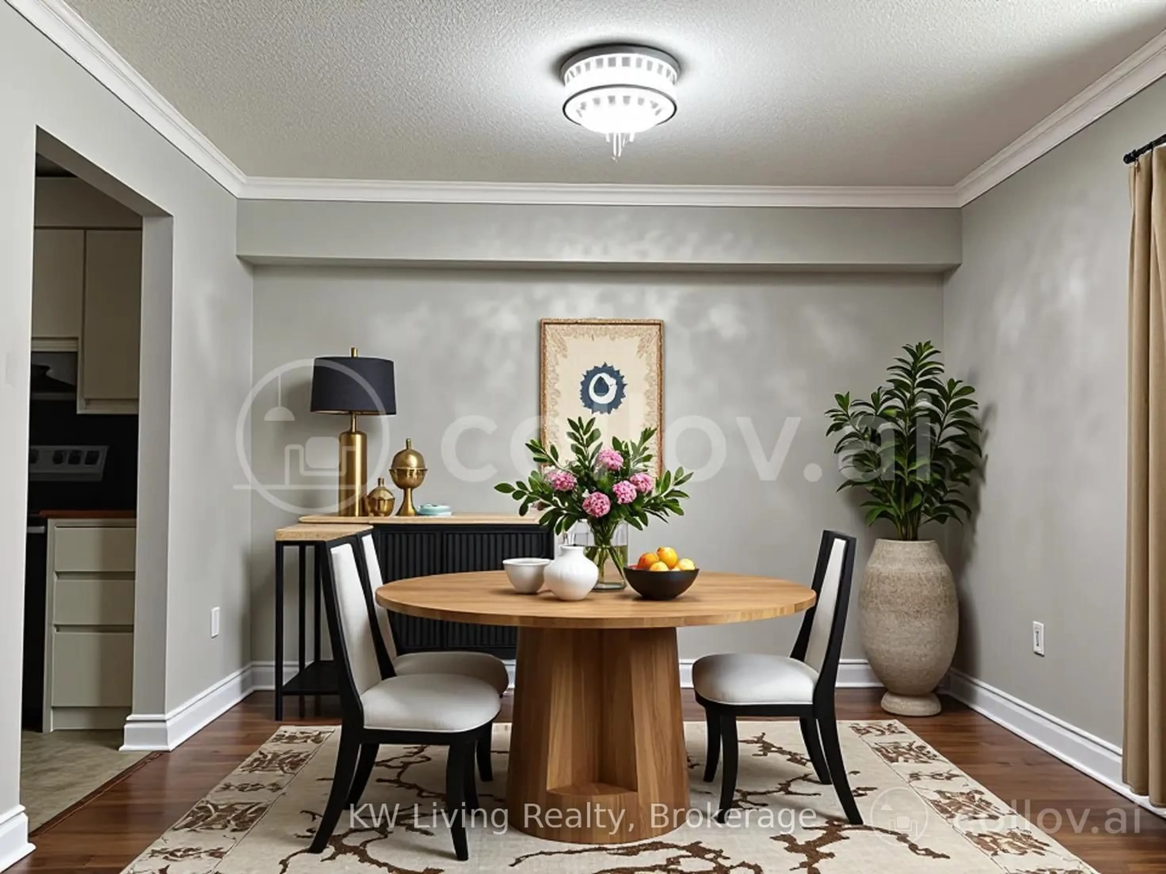 Dining room, wood/laminate floor for 646 Village Pkwy #28, Markham Ontario L3R 2S7