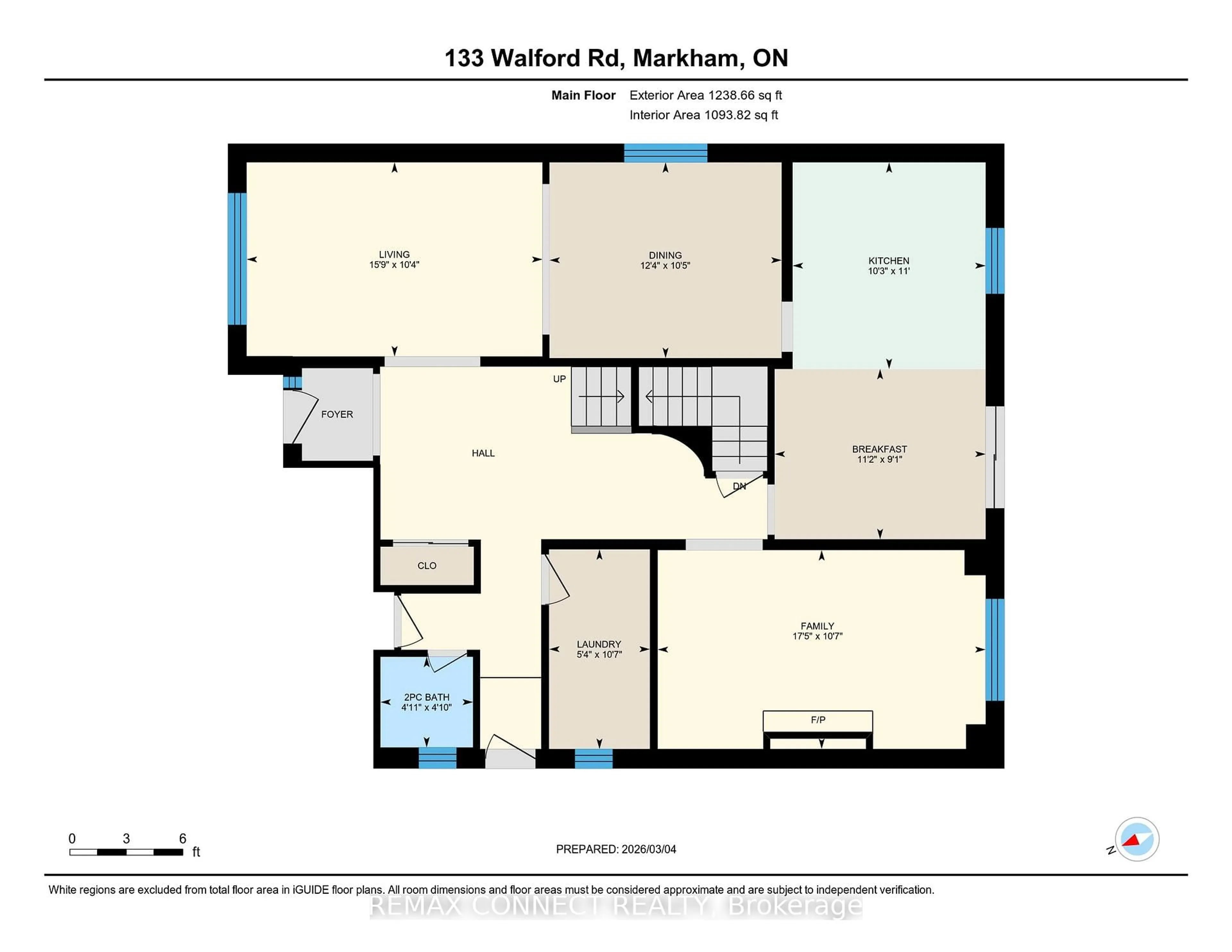 Floor plan for 133 Walford Rd, Markham Ontario L3S 2T7