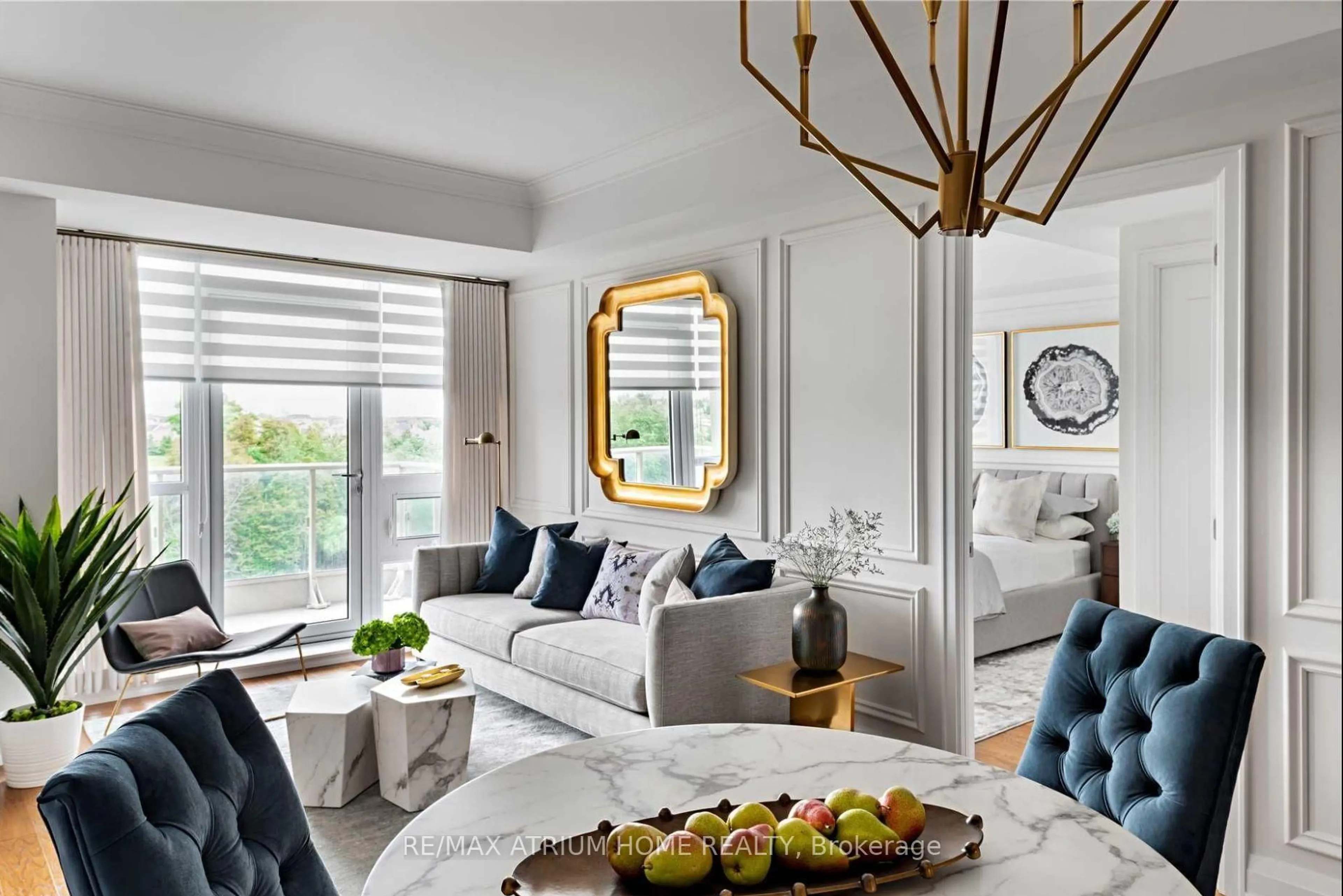 Living room with furniture, unknown for 15 Stollery Pond Cres #511, Markham Ontario L6C 0Y4