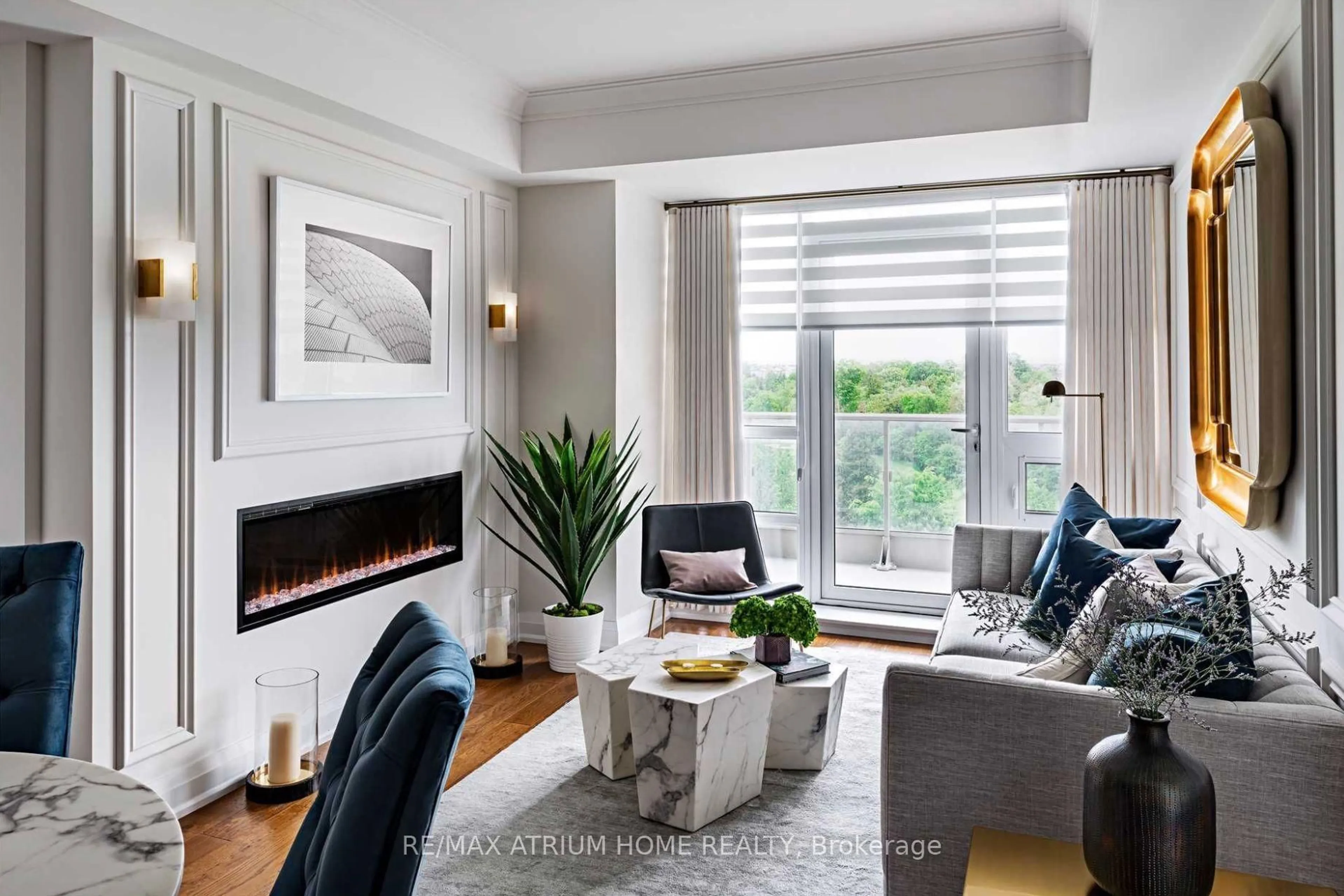 Living room with furniture, unknown for 15 Stollery Pond Cres #511, Markham Ontario L6C 0Y4