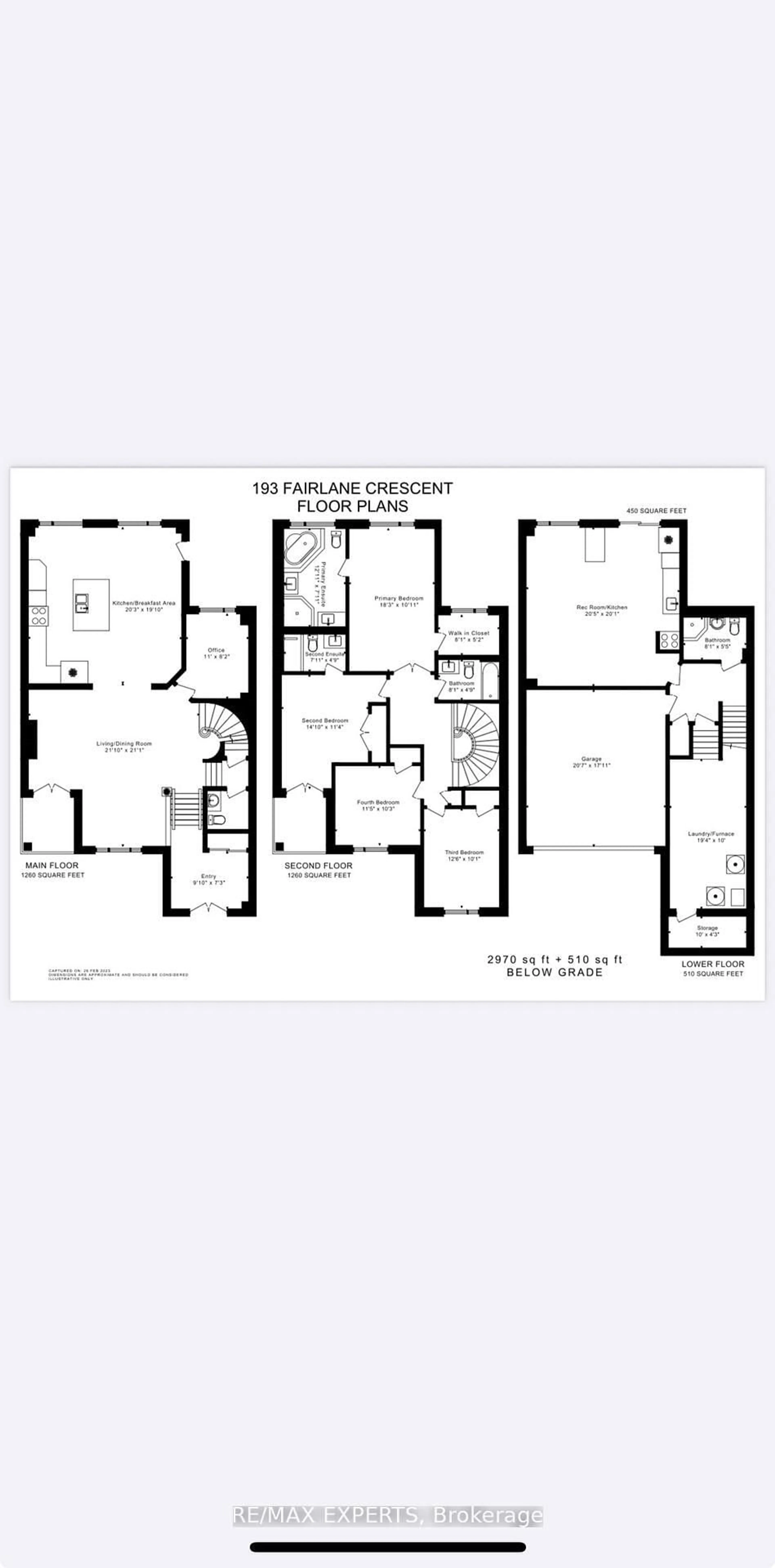 Floor plan for 193 Fairlane Cres, Vaughan Ontario L4H 2H1