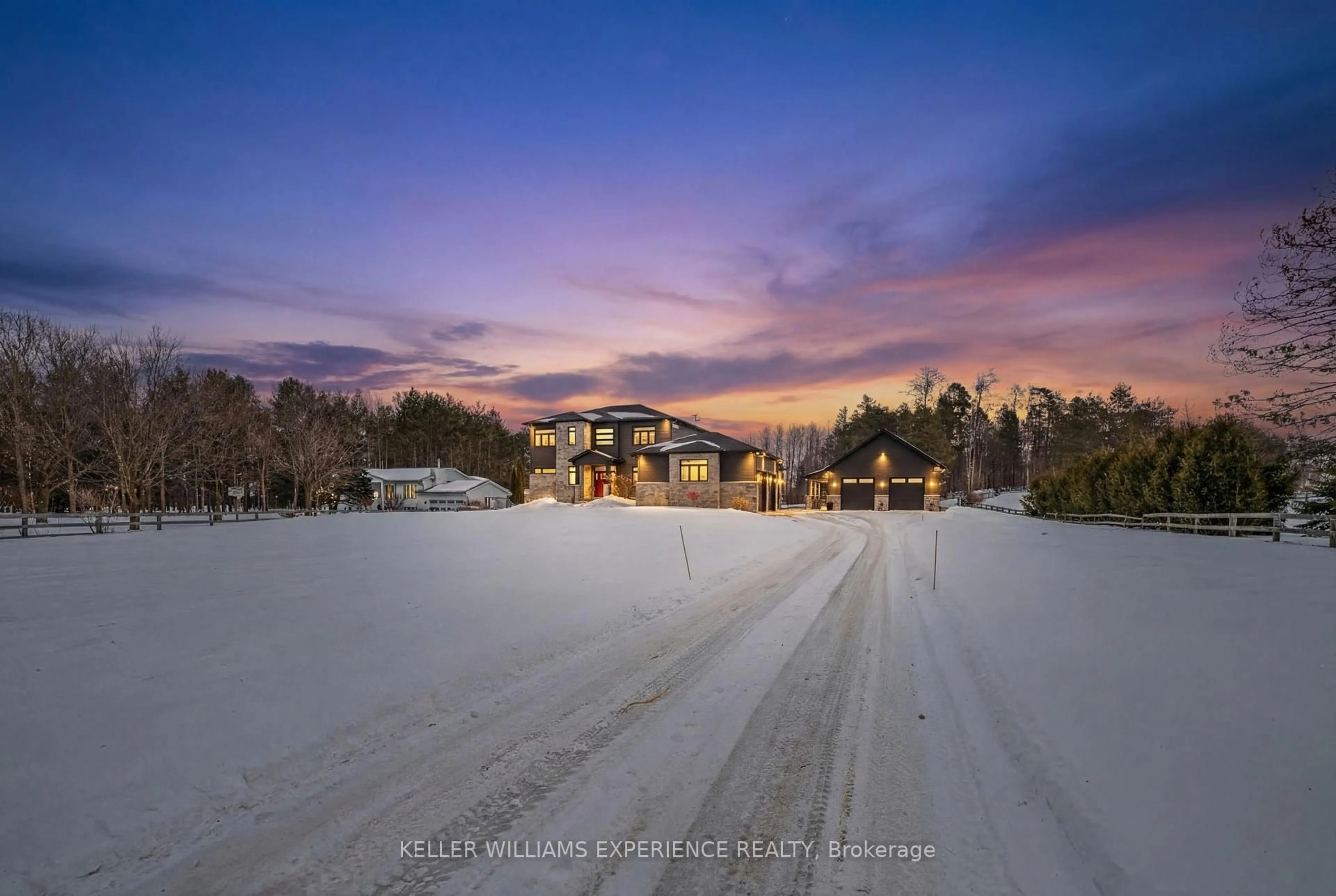 A pic from outside/outdoor area/front of a property/back of a property/a pic from drone, street for 7801 5th Line, Essa Ontario L3W 0S7