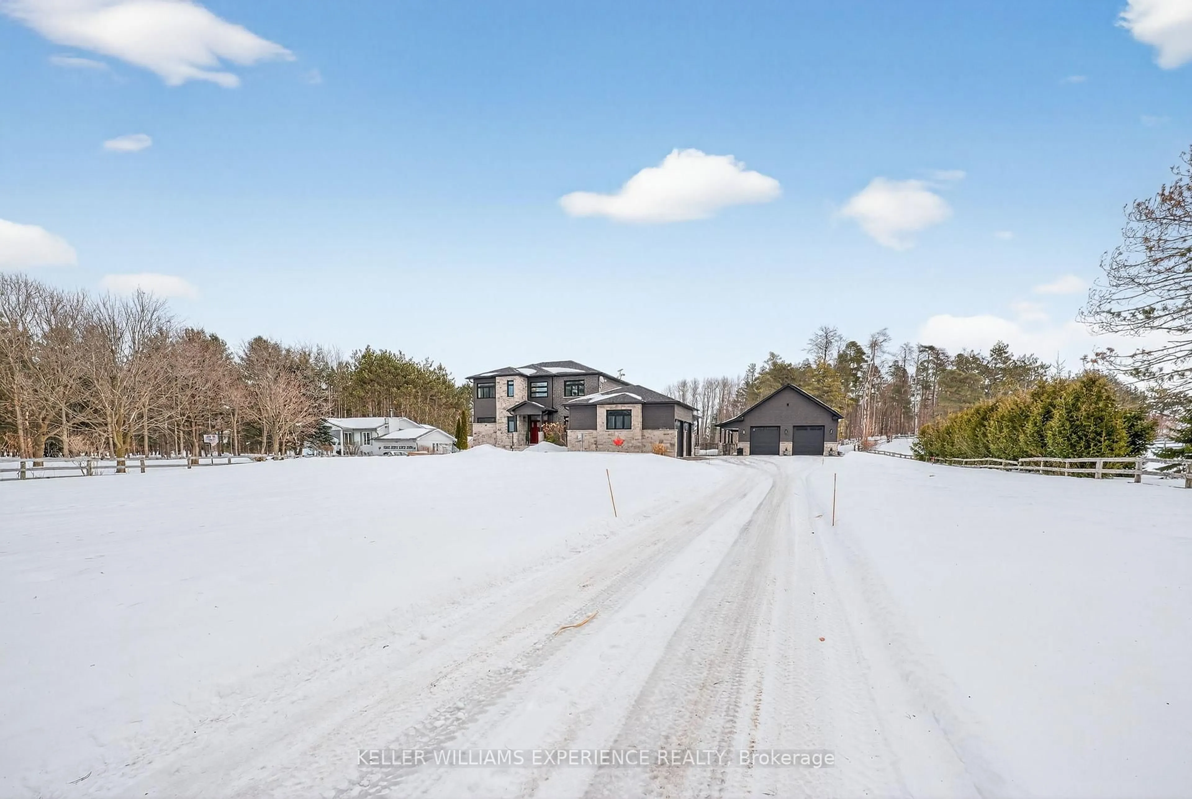 A pic from outside/outdoor area/front of a property/back of a property/a pic from drone, street for 7801 5th Line, Essa Ontario L3W 0S7