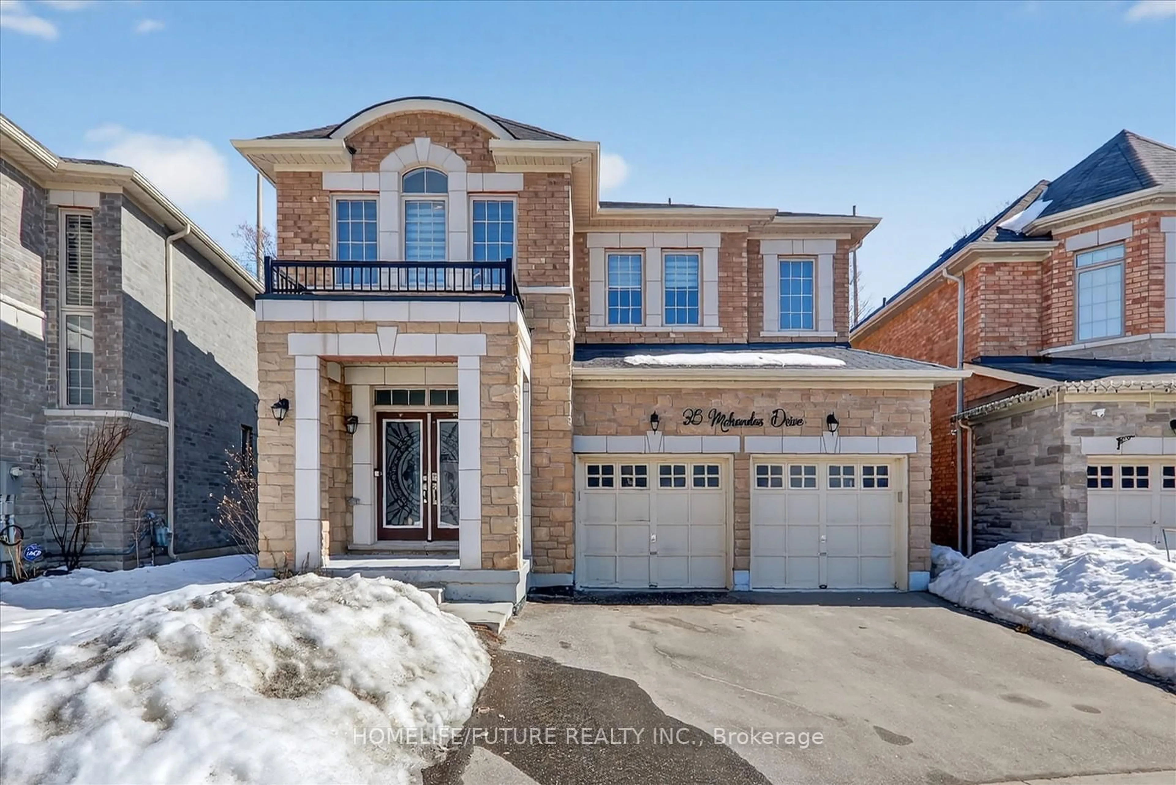 Home with brick exterior material, street for 35 Mohandas Dr, Markham Ontario L3S 0E5