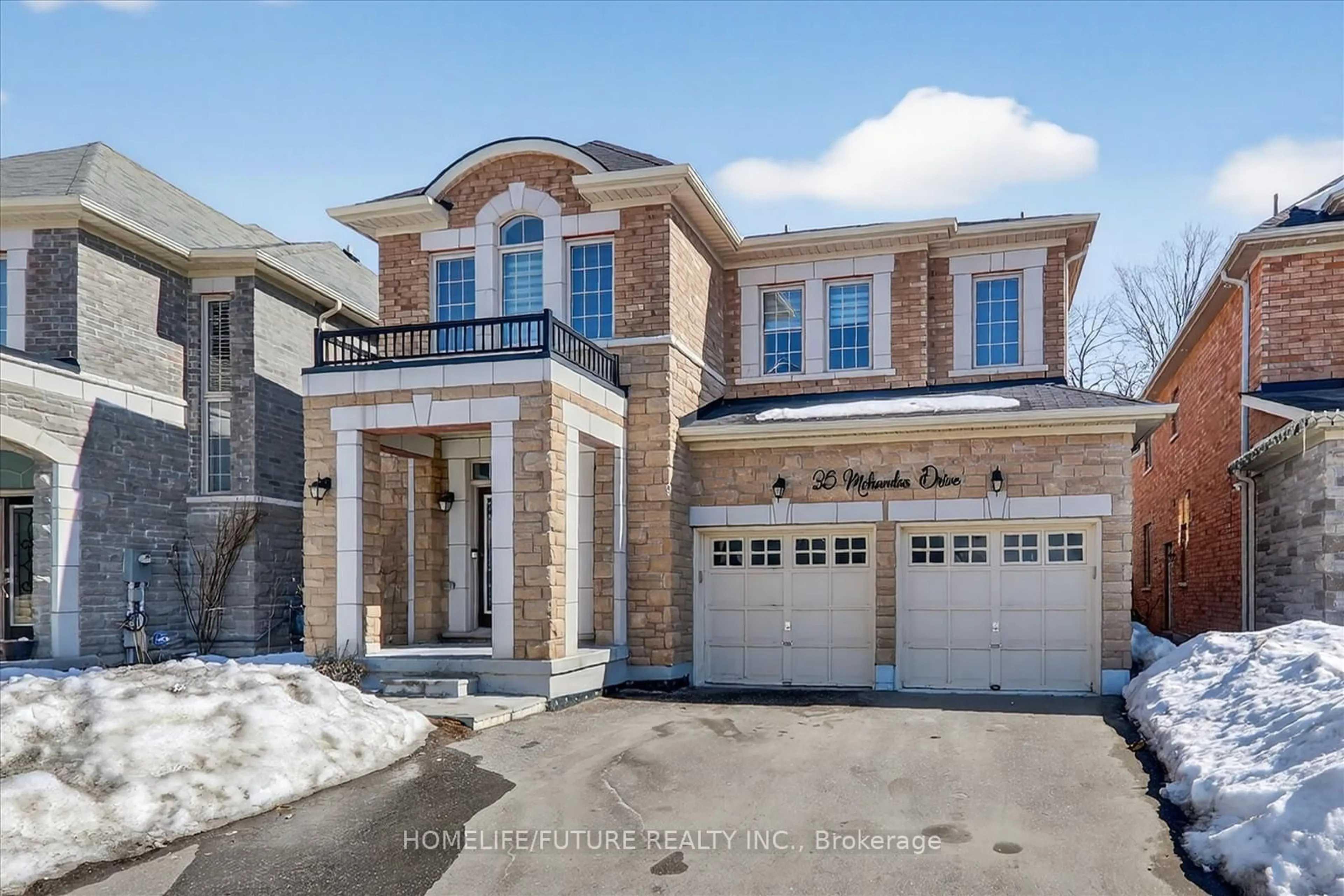 Home with brick exterior material, street for 35 Mohandas Dr, Markham Ontario L3S 0E5