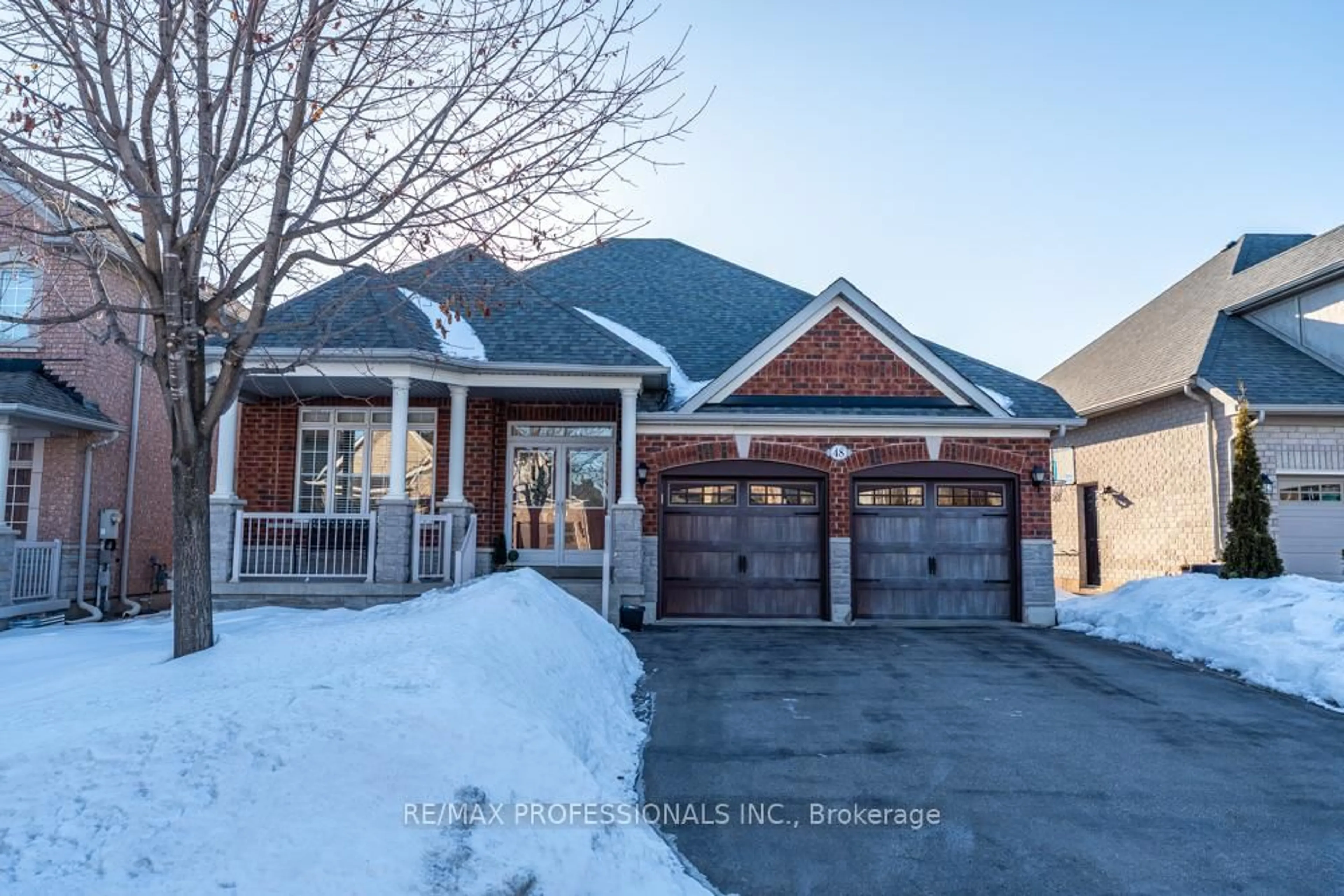 Home with brick exterior material, street for 48 Pieta Pl, Vaughan Ontario L4H 3G2
