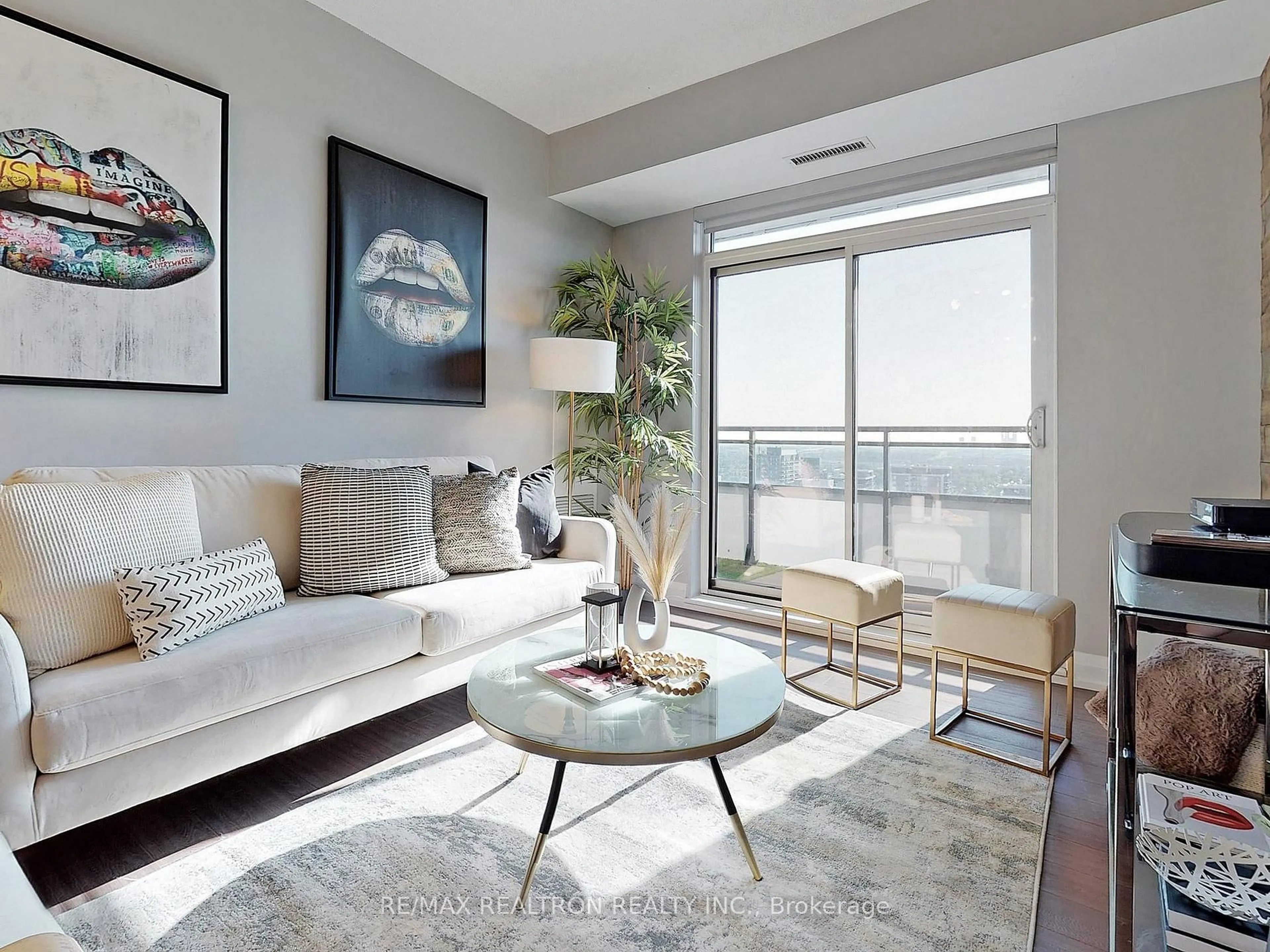 Living room with furniture, unknown for 7890 Bathurst St #LPH 2505, Vaughan Ontario L4J 0J8