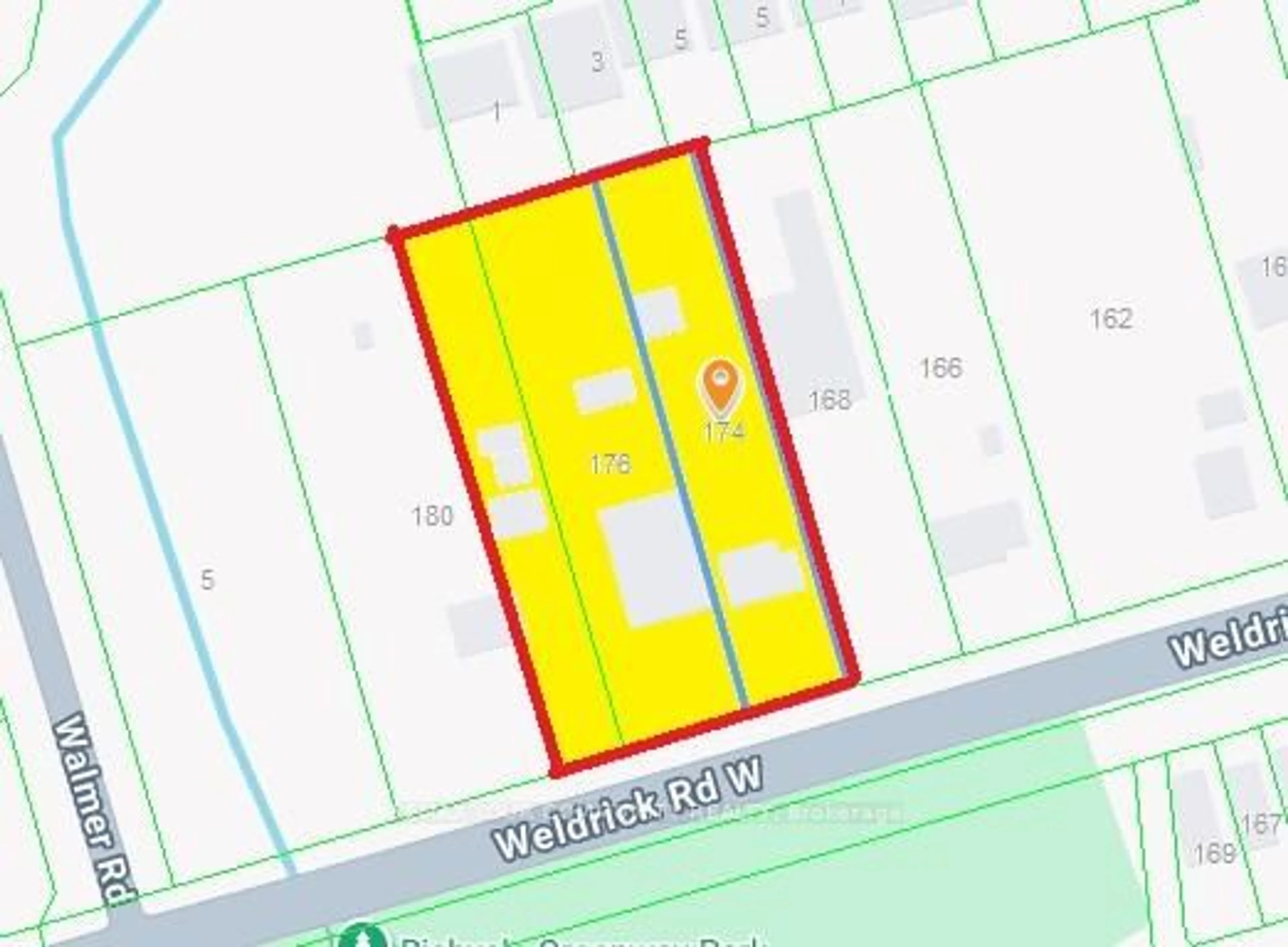 Picture of a map for 174/176 Weldrick Rd, Richmond Hill Ontario L4C 3V1
