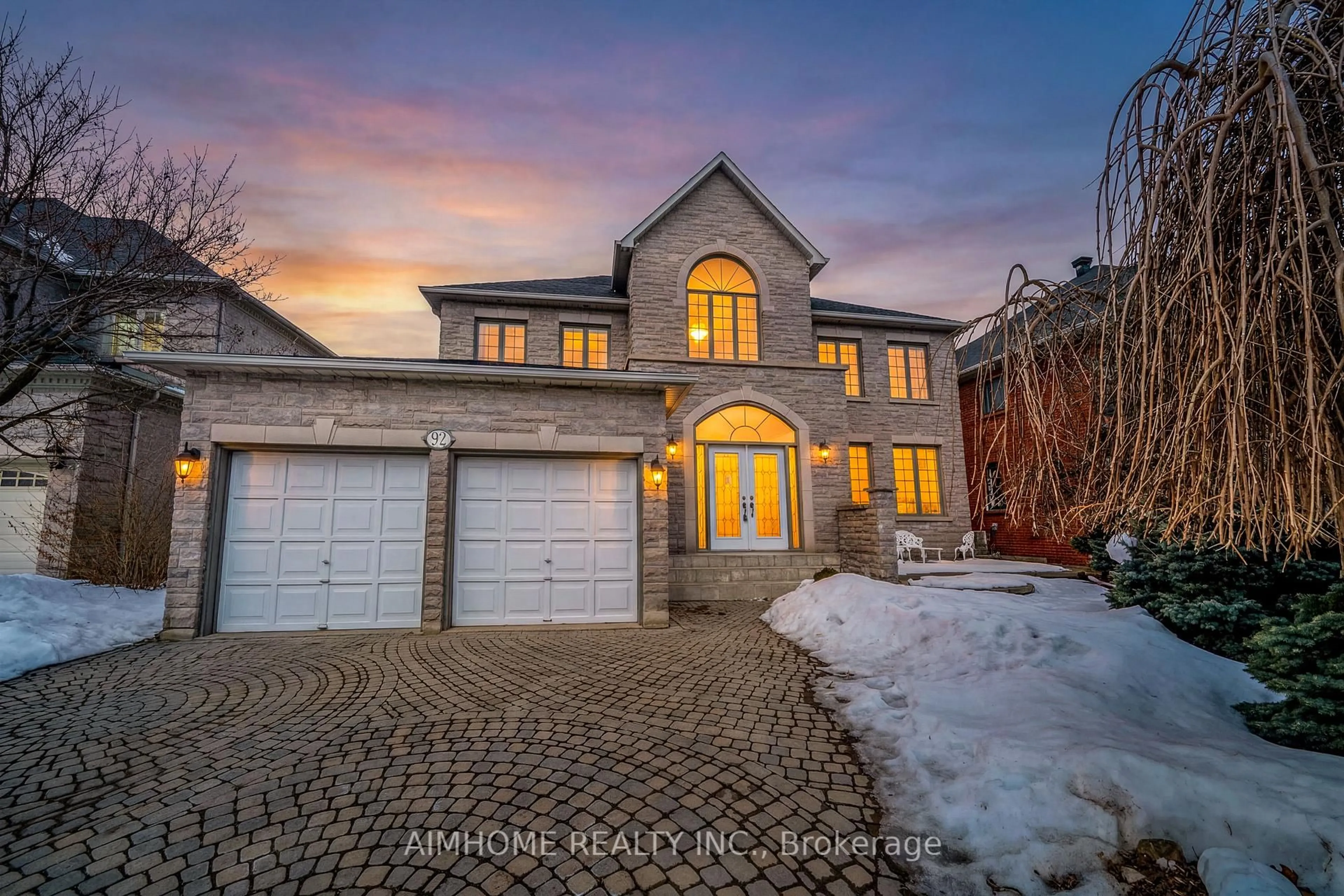 Home with brick exterior material, street for 92 Springbrook Dr, Richmond Hill Ontario L4B 3P9