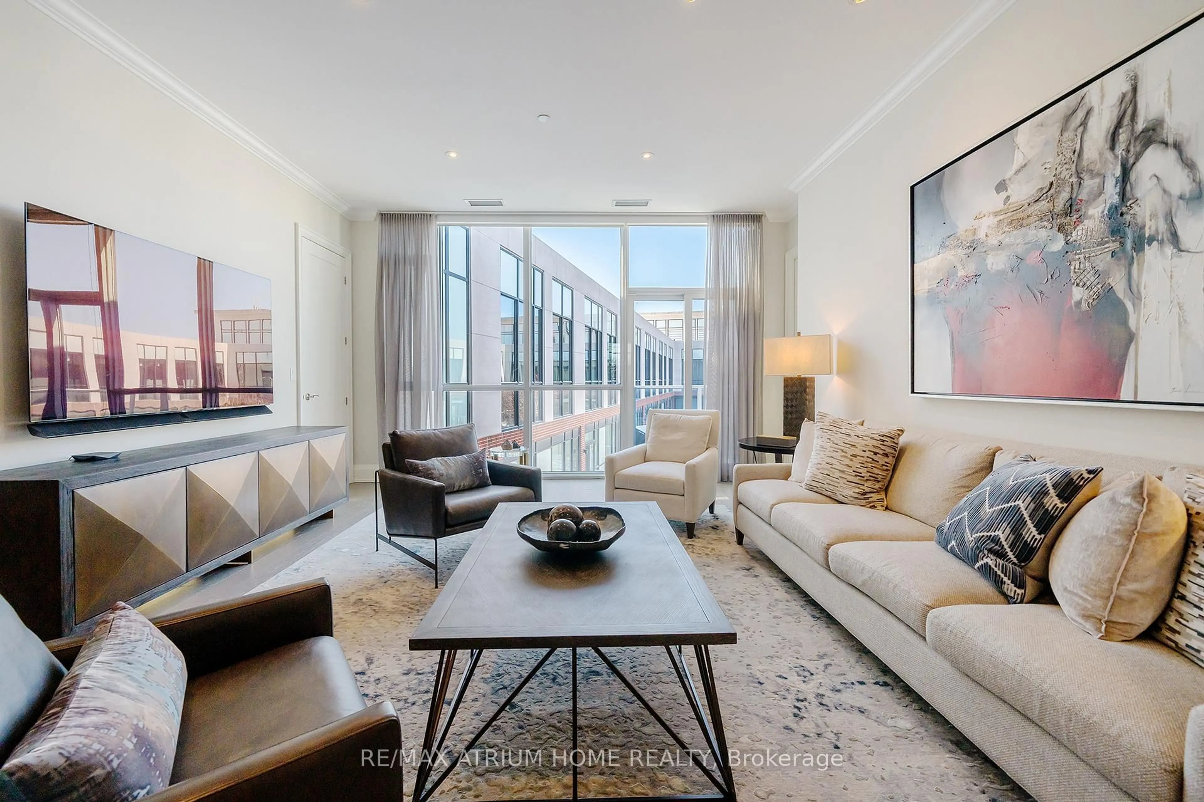 Living room with furniture, unknown for 20 Fred Varley Dr #PH9, Markham Ontario L3R 1S4