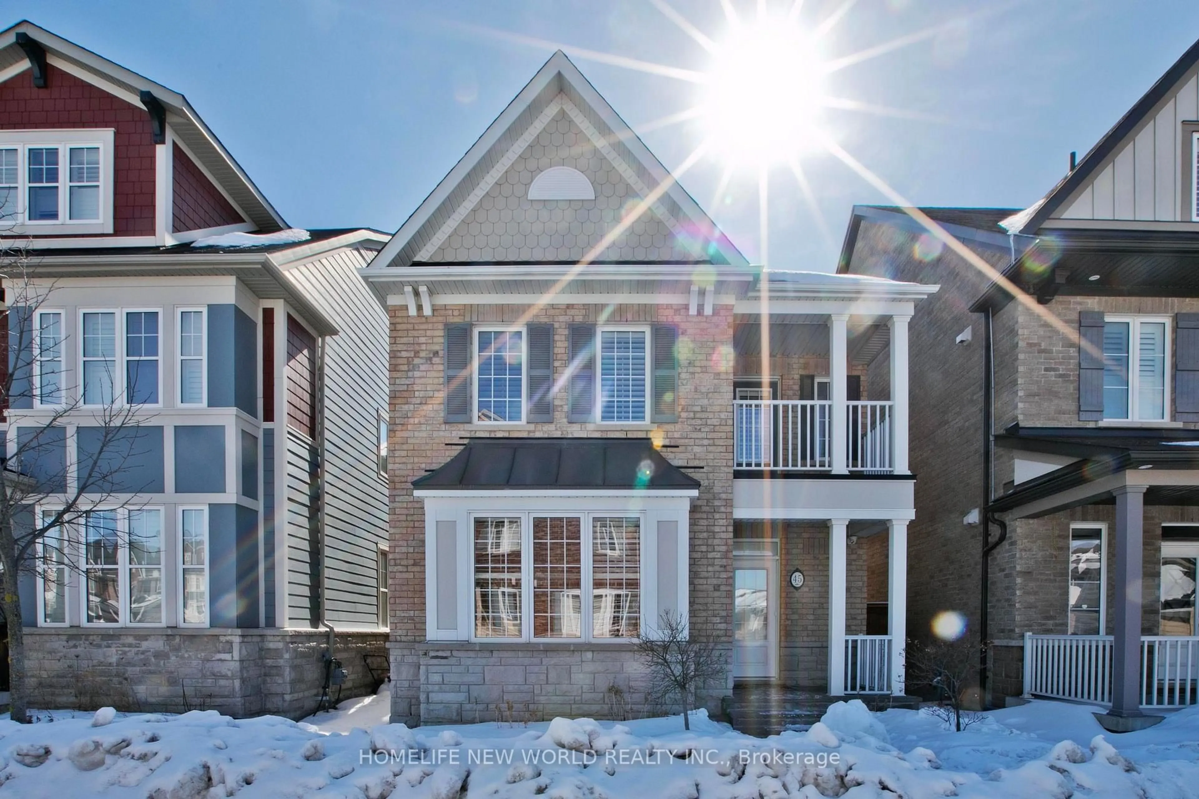 Home with brick exterior material, street for 45 Demott Ave, Markham Ontario L6B 0X2