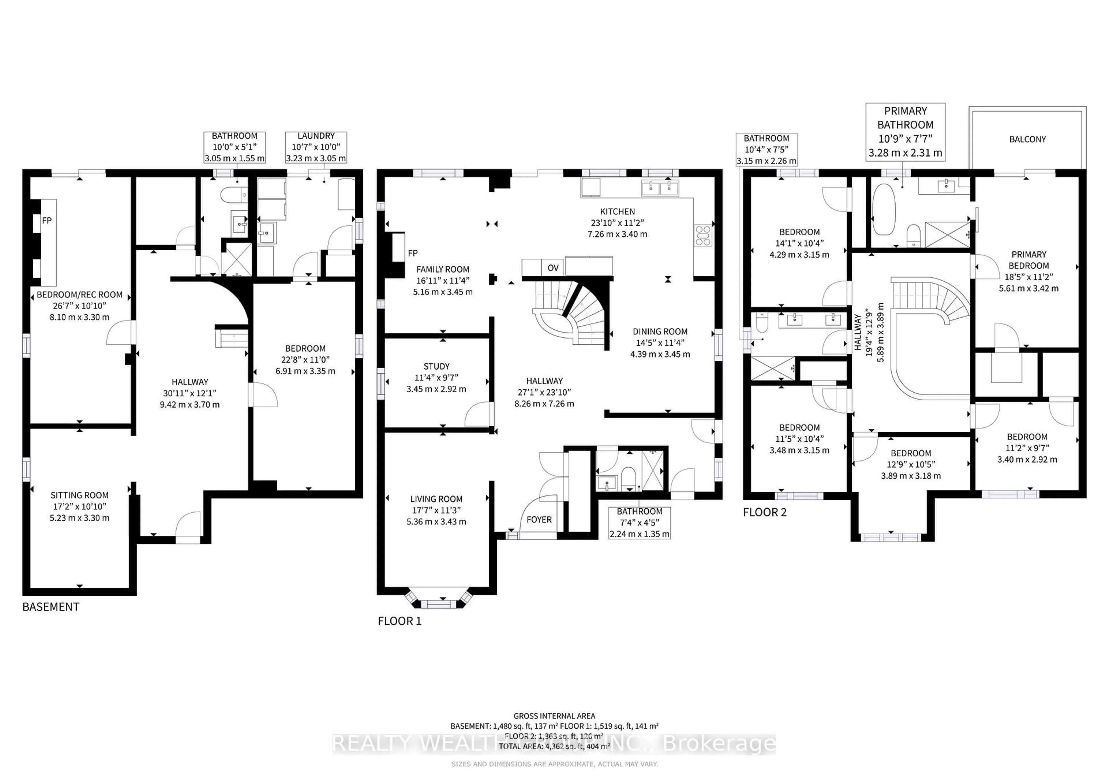 Floor plan for 46 Sycamore Dr, Markham Ontario L3T 5V6