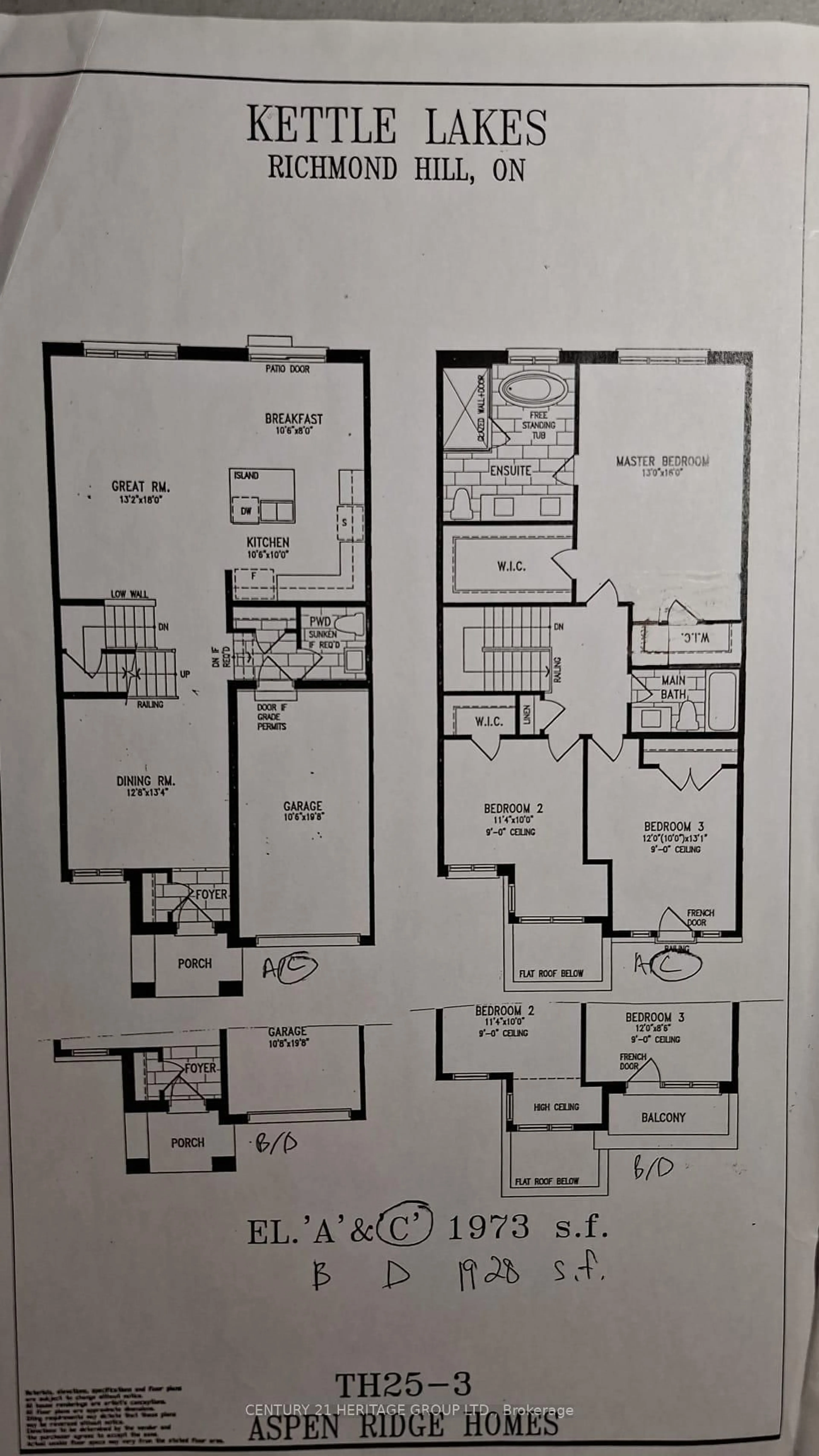 Floor plan for 25 Helliwell Cres, Richmond Hill Ontario L4E 1C7