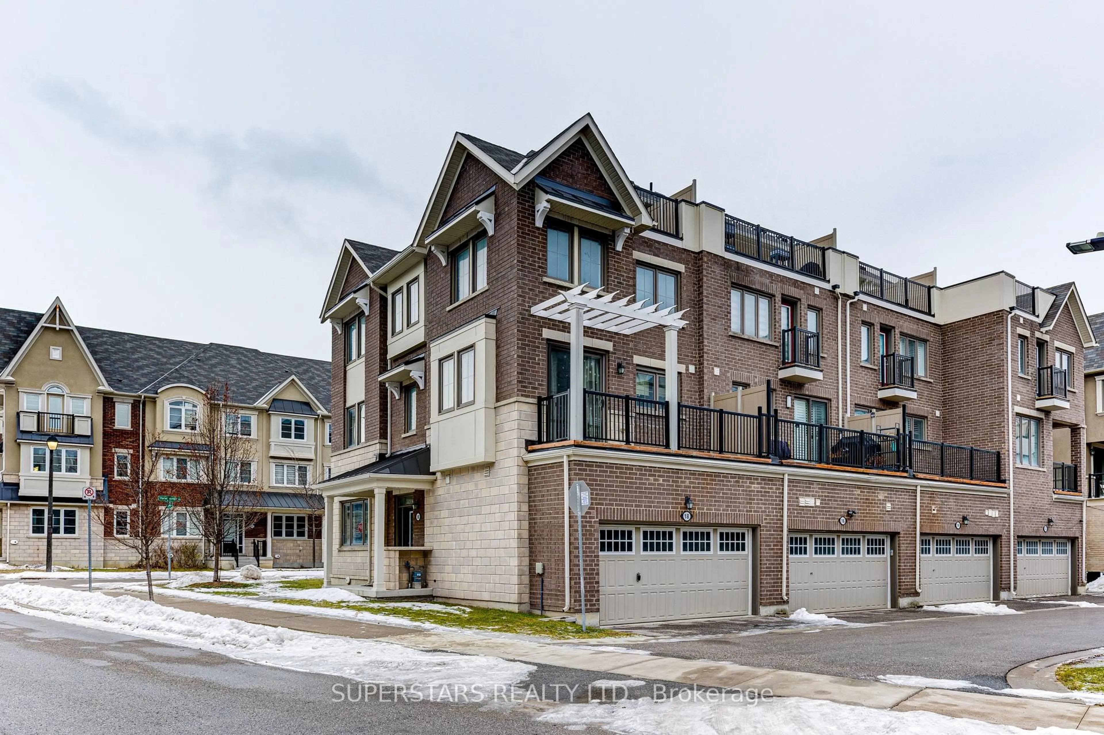 A pic from outside/outdoor area/front of a property/back of a property/a pic from drone, street for 18 Thomas Swanson St, Markham Ontario L6B 1M8