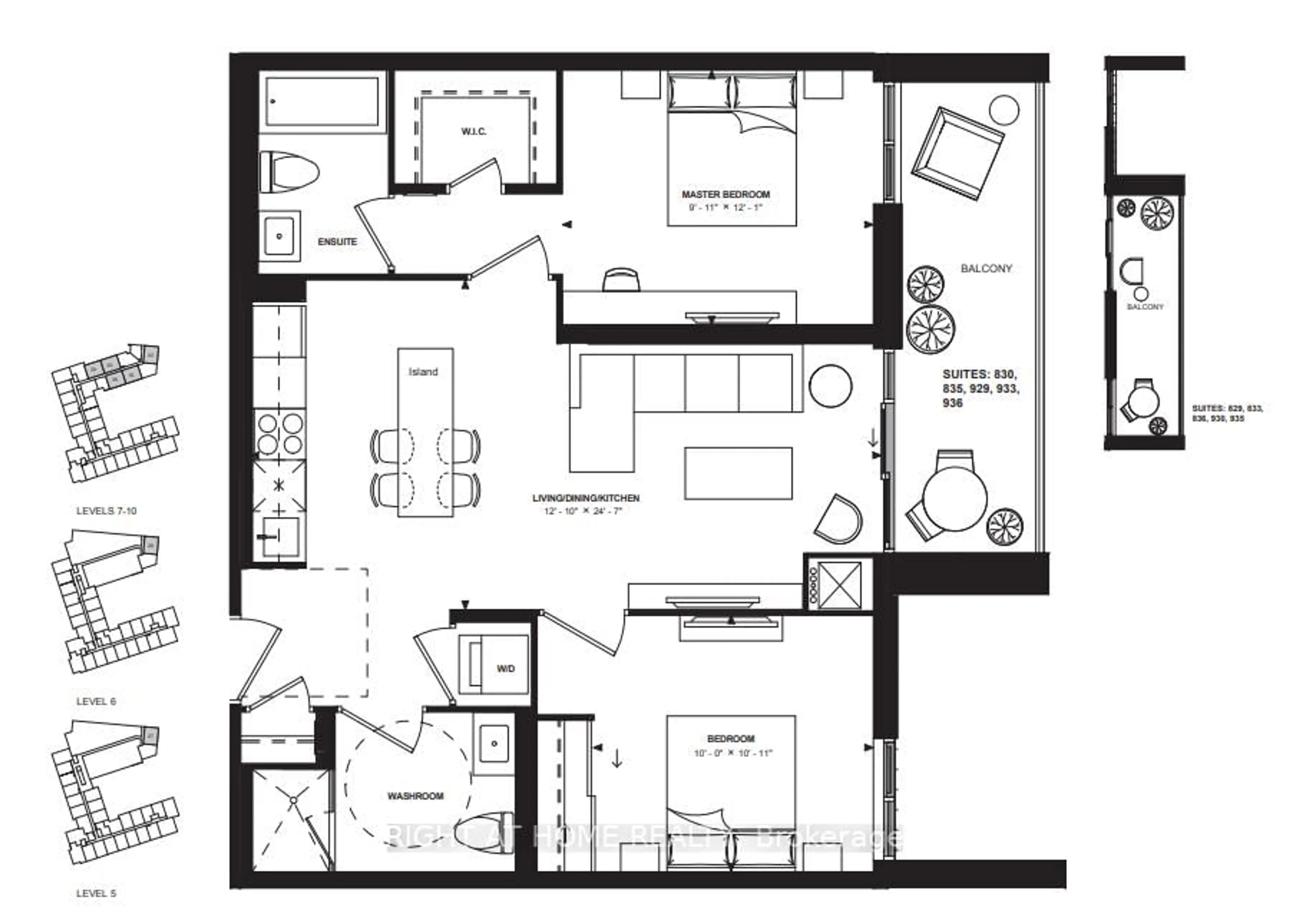 Floor plan for 8119 Birchmount Rd #930, Markham Ontario L6G 0H5