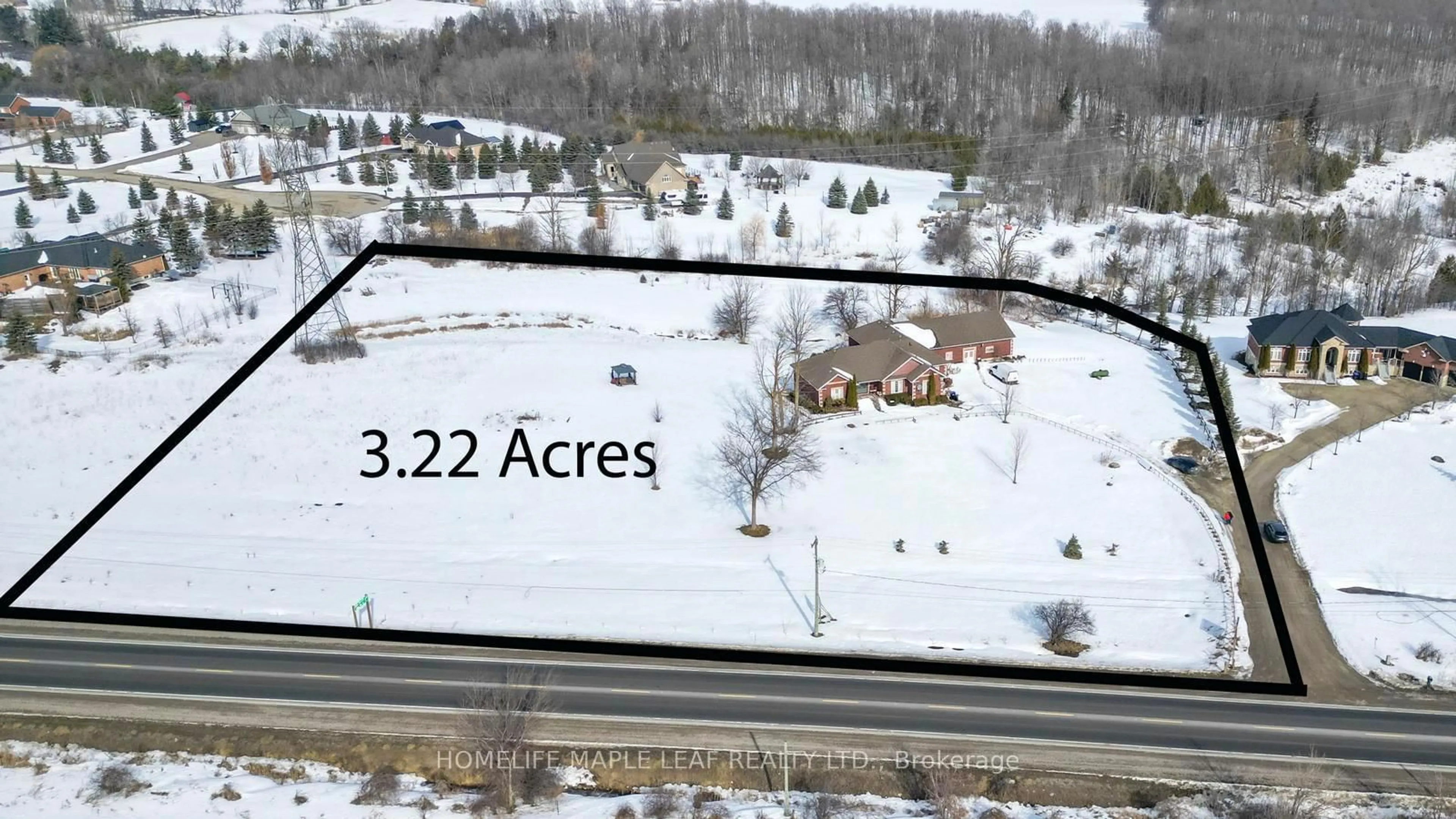 A pic from outside/outdoor area/front of a property/back of a property/a pic from drone, street for 8882 Highway 89, Adjala-Tosorontio Ontario L9R 1V1