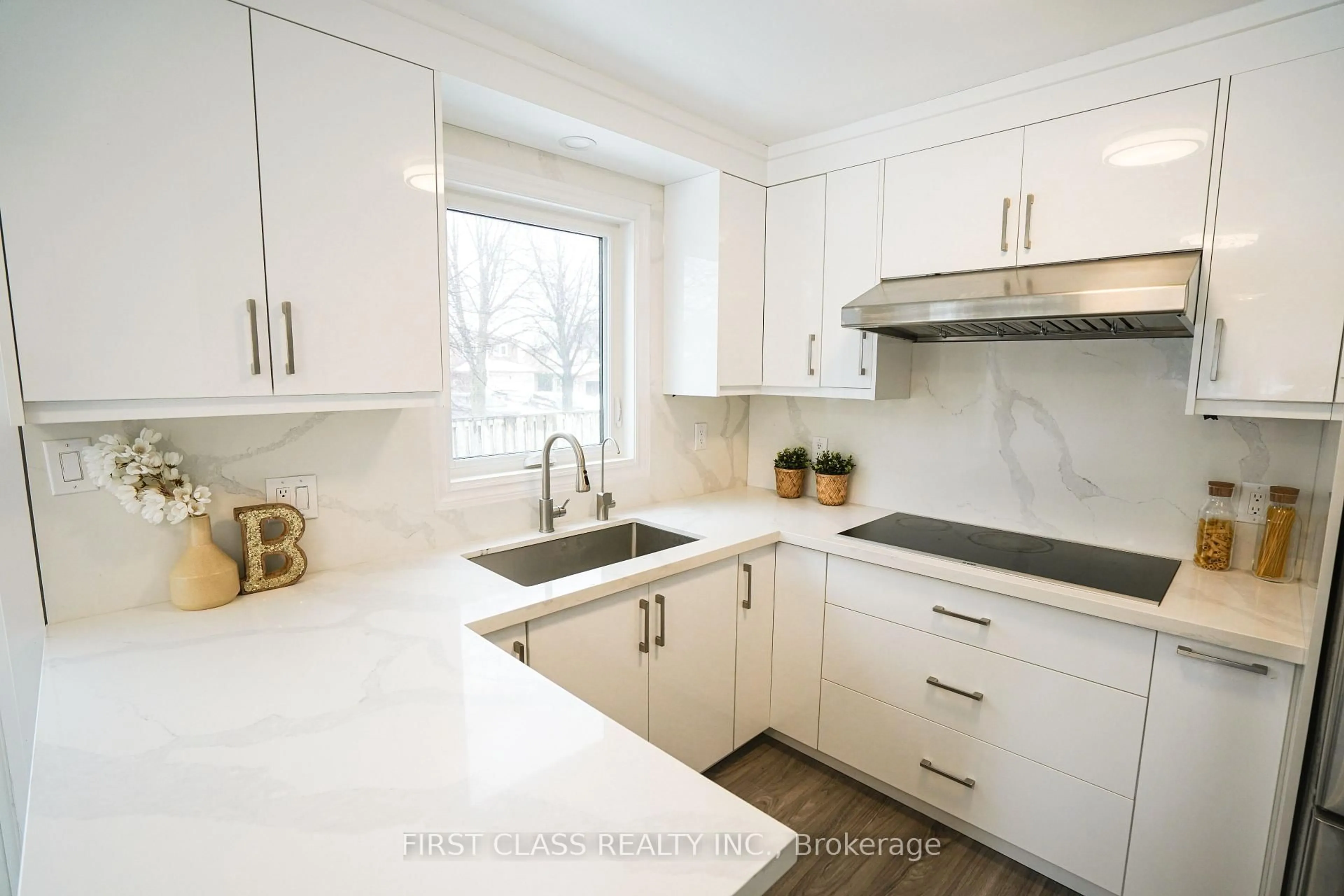 Contemporary kitchen, ceramic/tile floor for 12 Radford Cres, Markham Ontario L3P 4A1