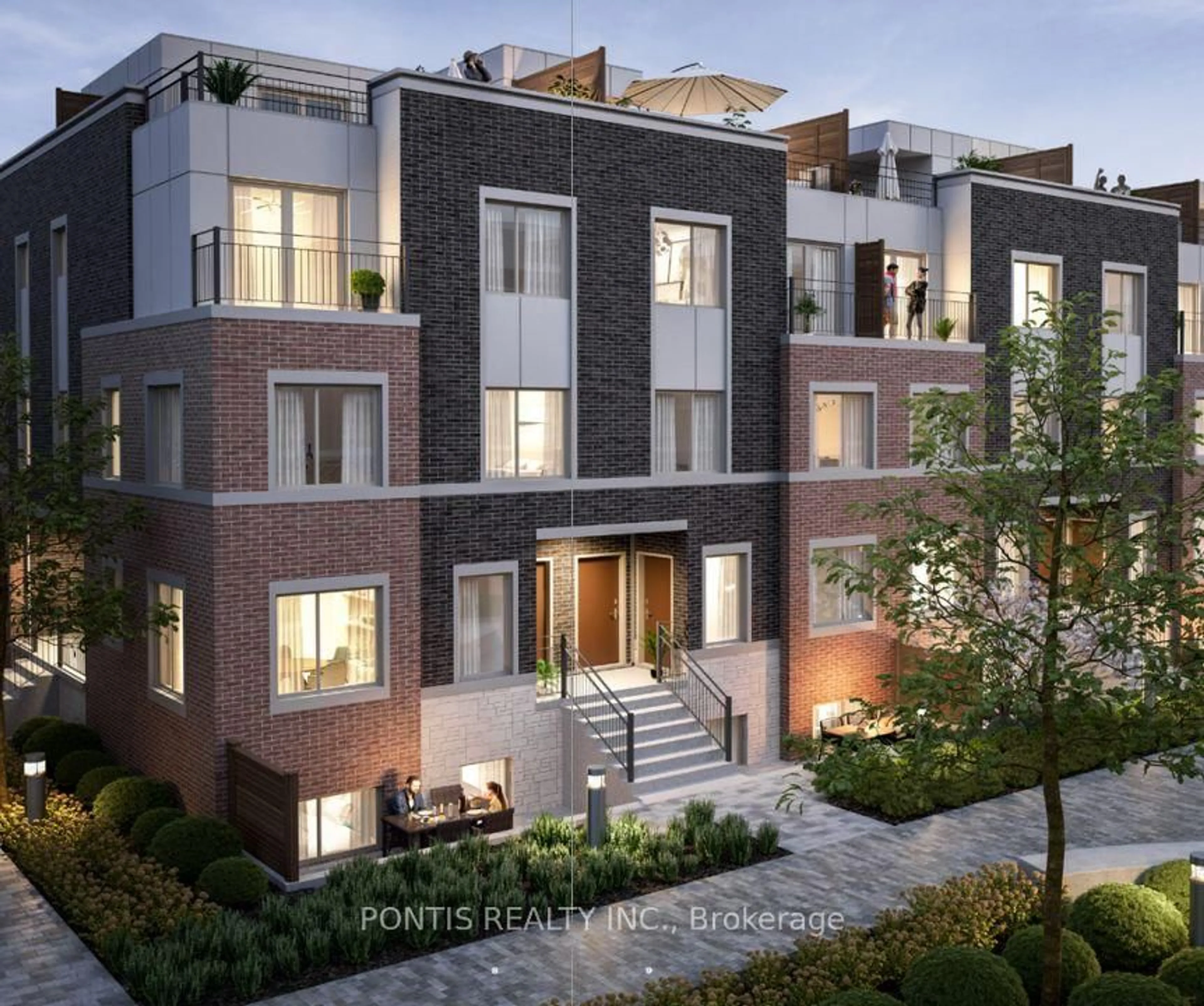 Home with brick exterior material, street for 141 Honeycrisp Cres #TH 200, Vaughan Ontario L4K 0N6