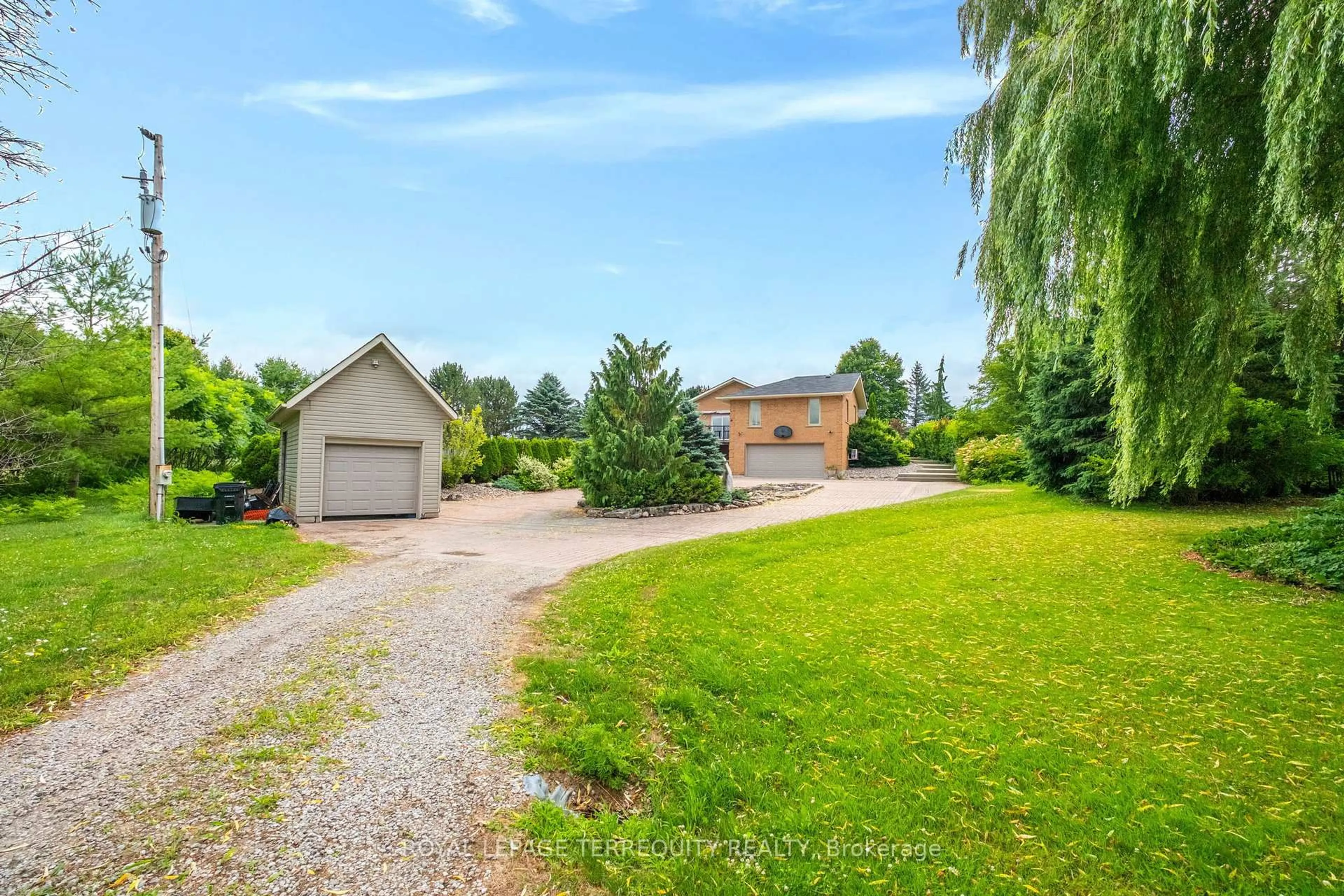 A pic from outside/outdoor area/front of a property/back of a property/a pic from drone, street for 1041 15th Side Rd, New Tecumseth Ontario L0G 1T0