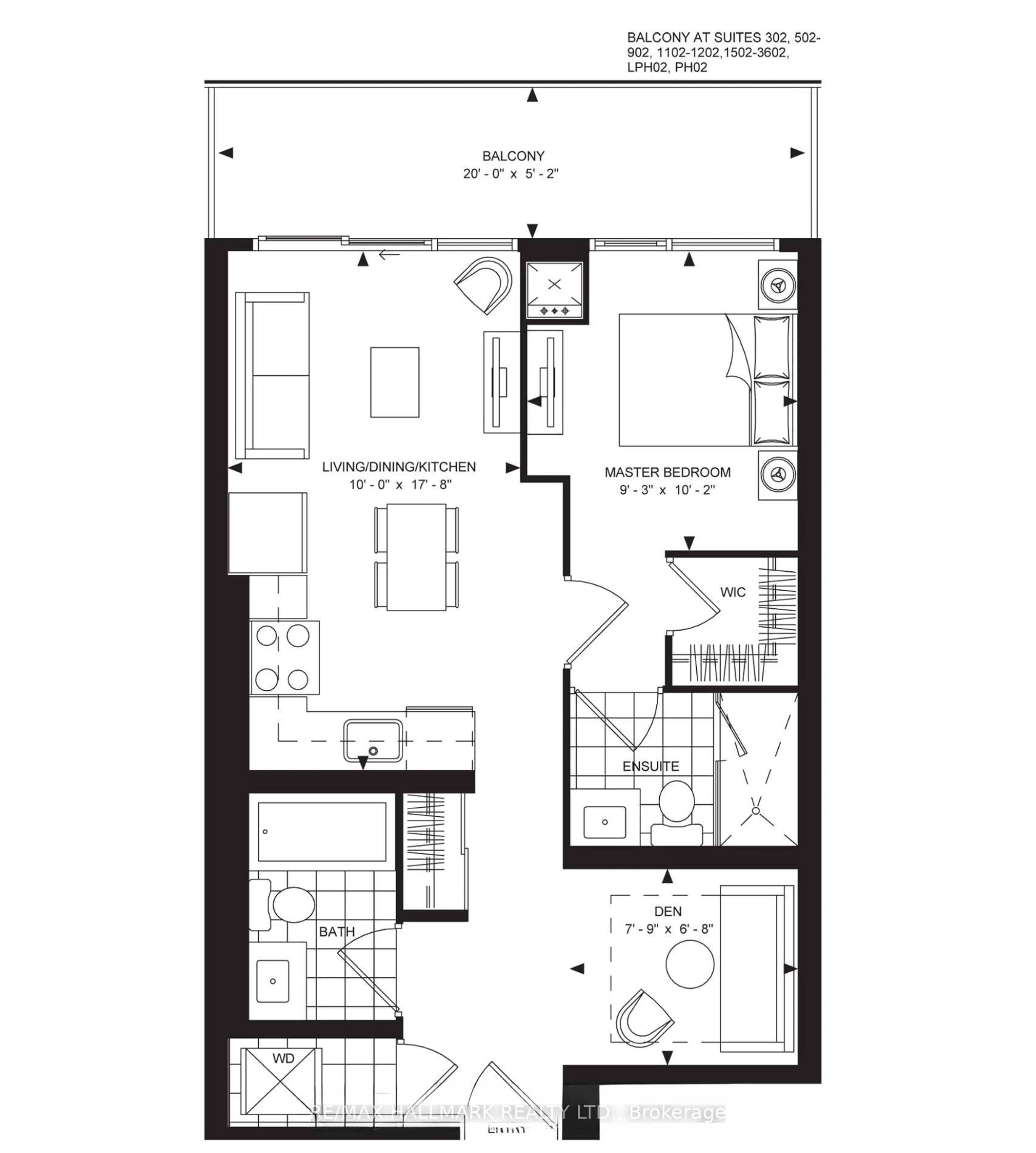 Floor plan for 7895 Jane St #2802, Vaughan Ontario L4K 2M7