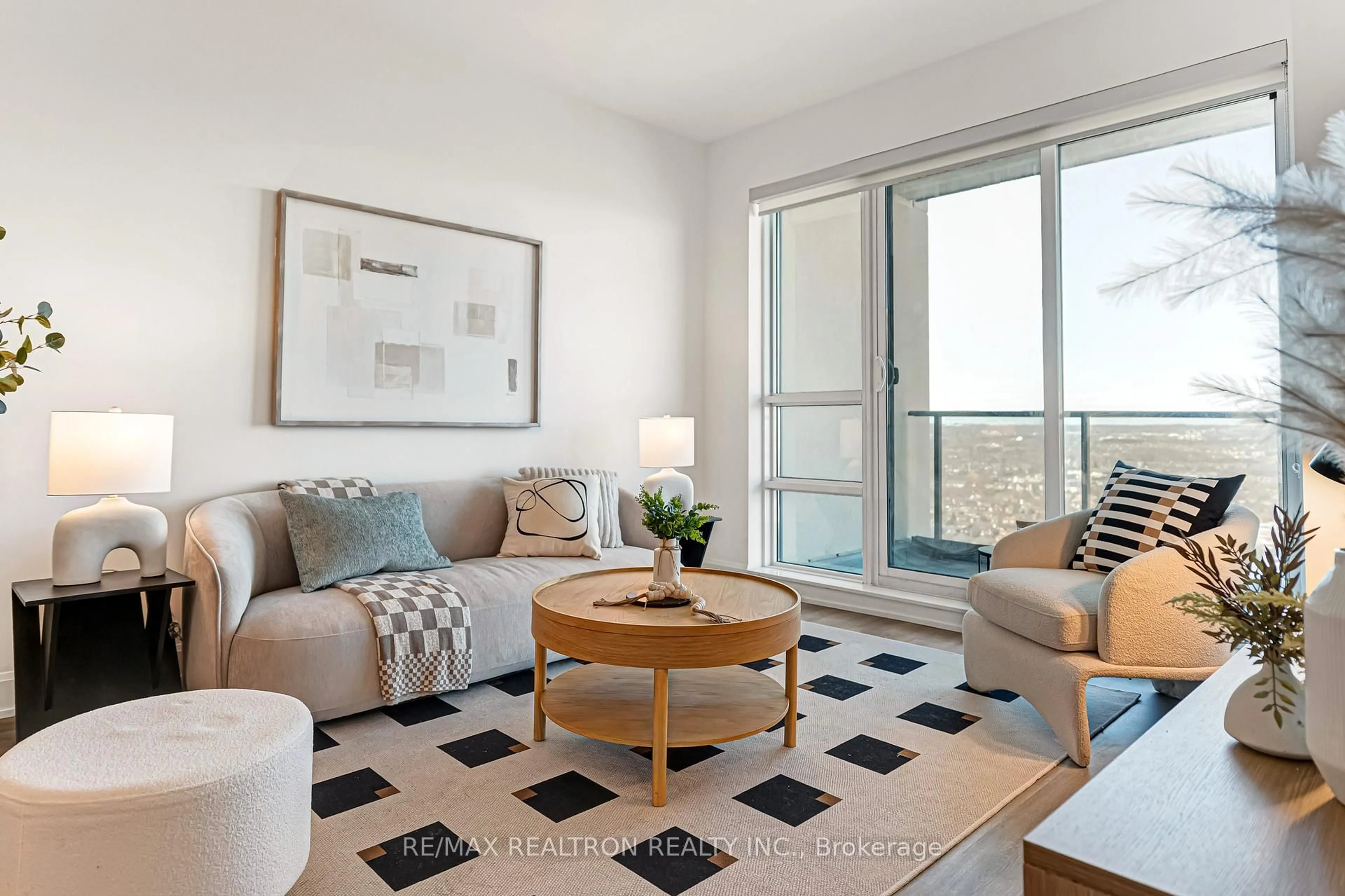 Living room with furniture, unknown for 12 Gandhi Lane #3302, Markham Ontario L3T 0G8