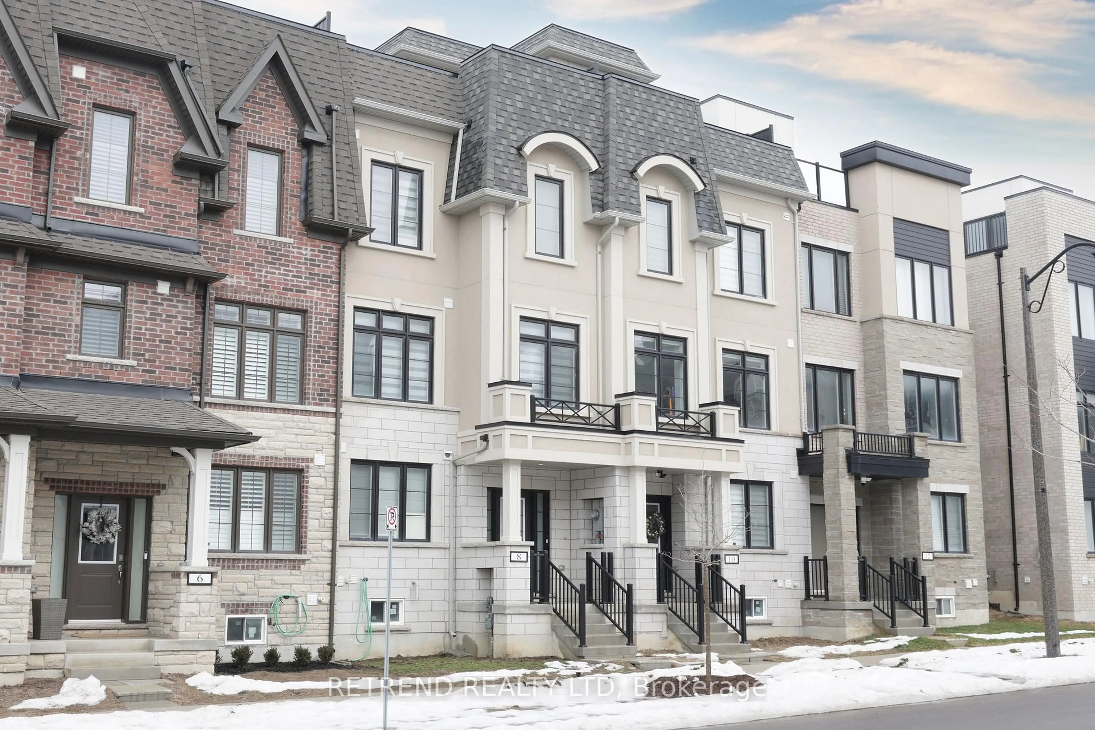 Home with brick exterior material, street for 8 Guardhouse Cres, Markham Ontario L6C 3J7