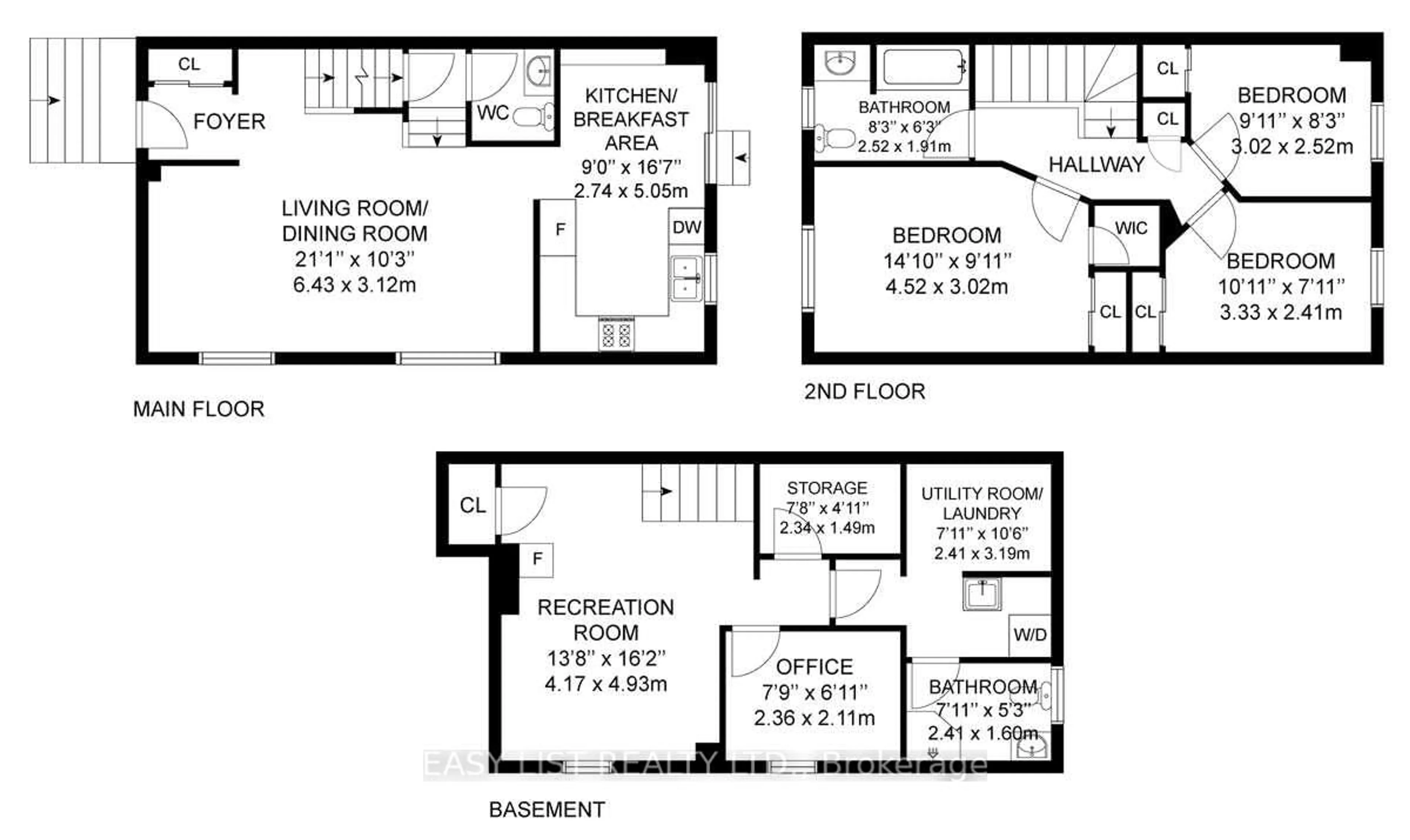 Floor plan for 109 Whitney Pl, Vaughan Ontario L4J 6V6