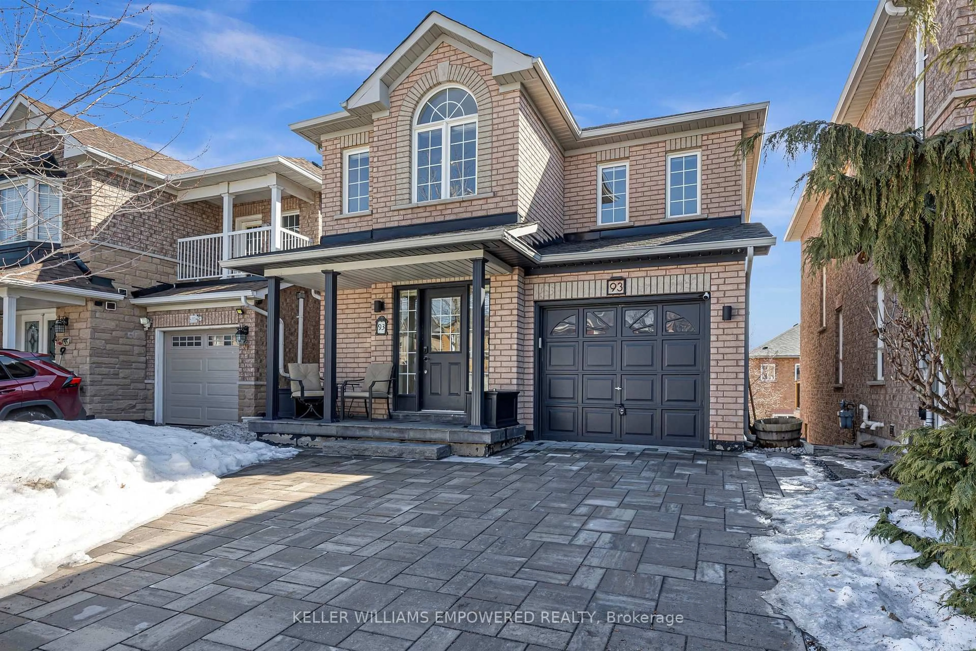 Home with brick exterior material, street for 93 Beaverbrook Cres, Vaughan Ontario L6A 3T5