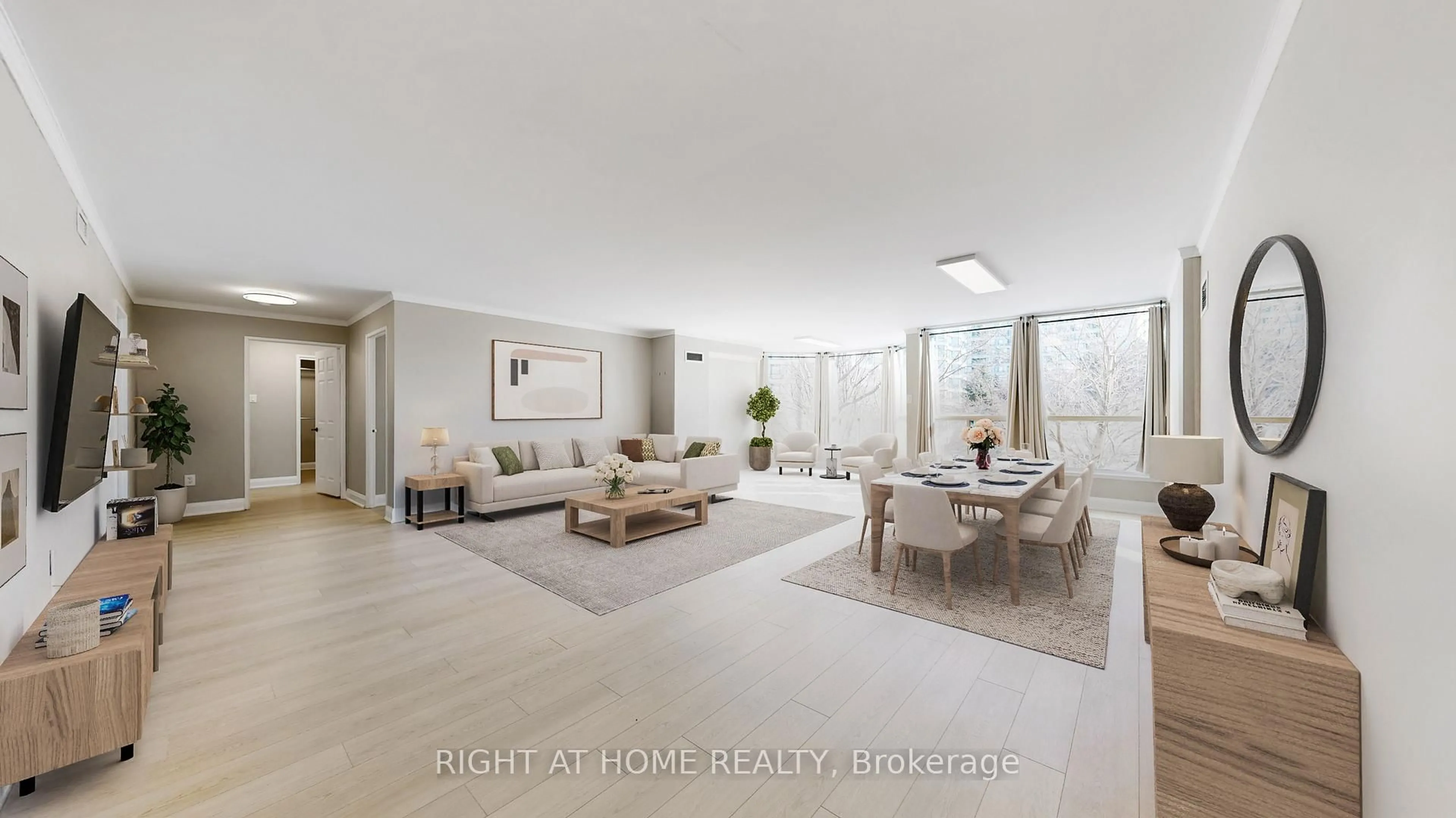 Living room with furniture, unknown for 1 Clark Ave #402, Vaughan Ontario L4J 7Y6