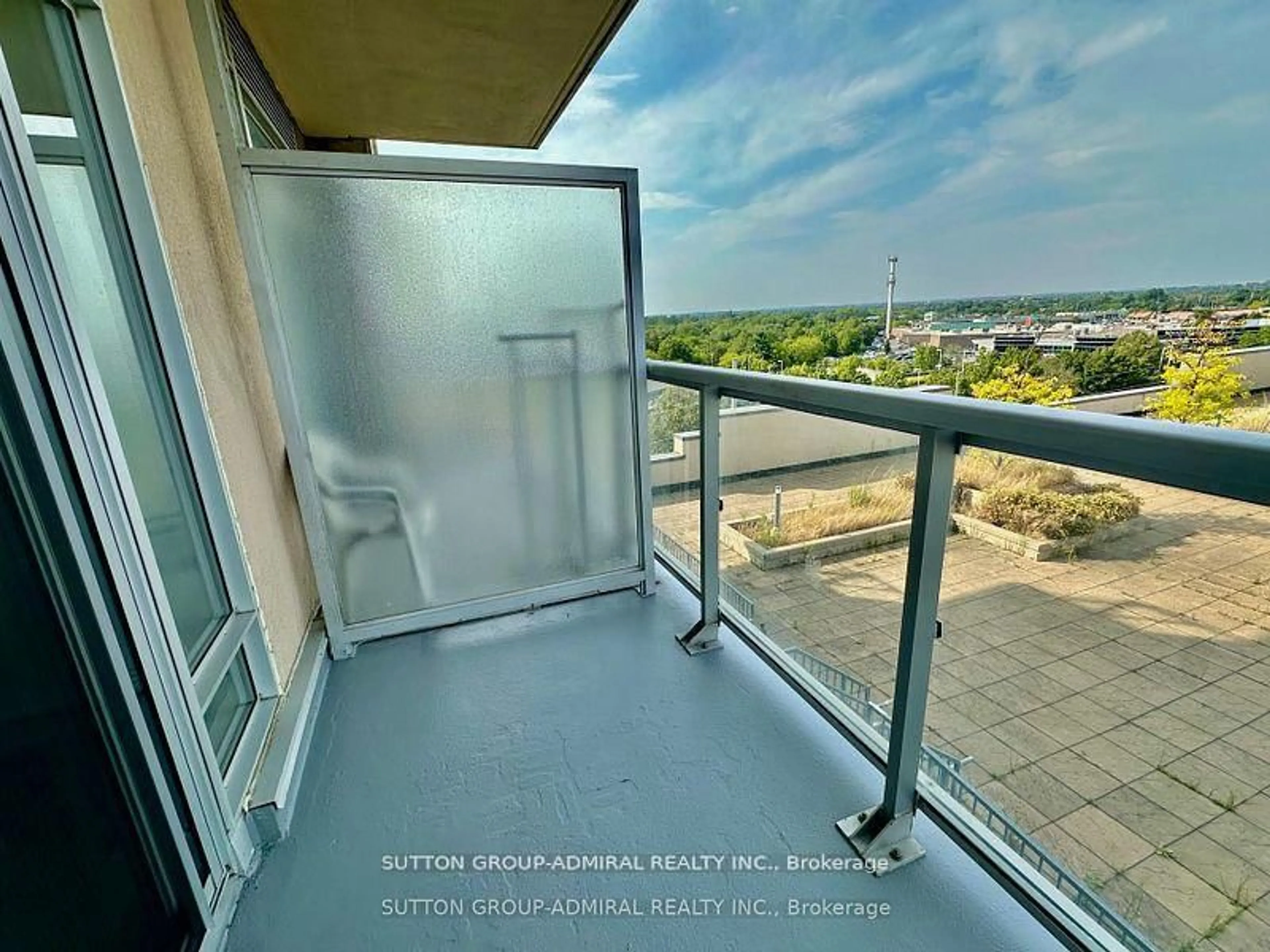 Balcony in the apartment, city buildings view from balcony for 8323 Kennedy Rd #625, Markham Ontario L3R 5W7