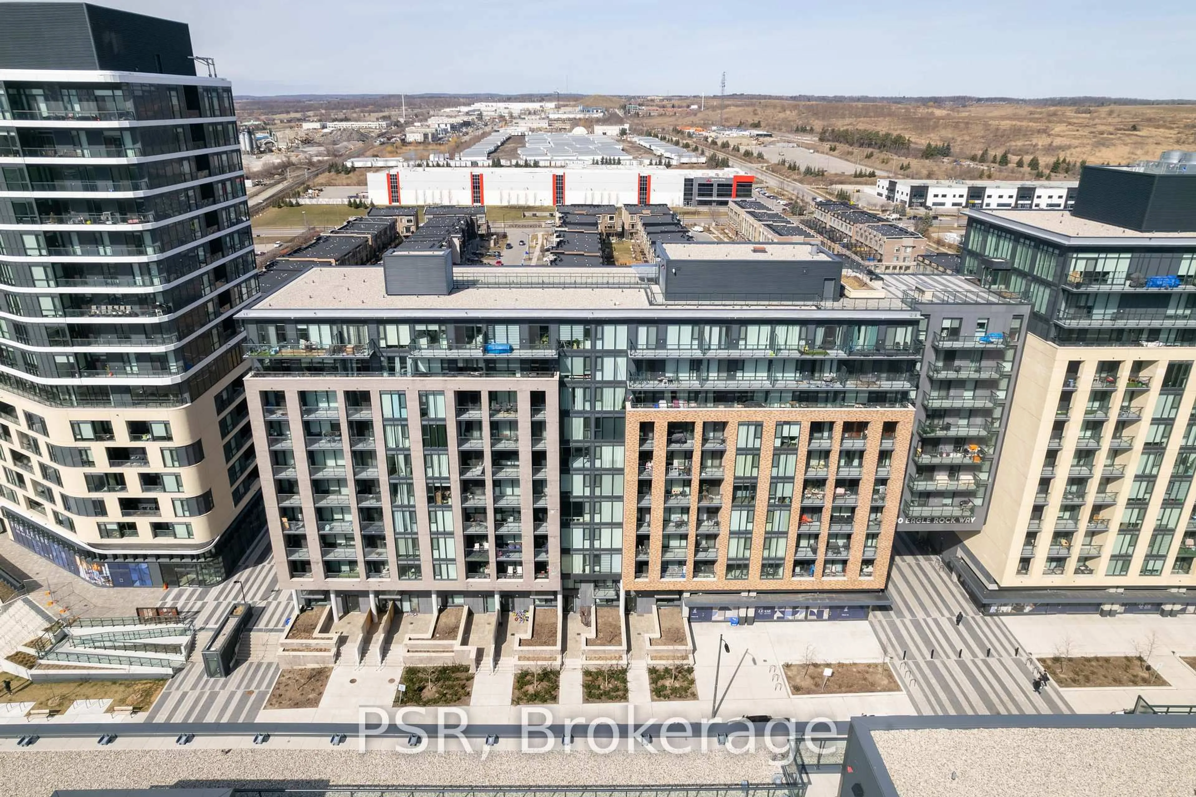 A pic from outside/outdoor area/front of a property/back of a property/a pic from drone, city buildings view from balcony for 100 Eagle Rock Way #1029, Vaughan Ontario L6A 5B9