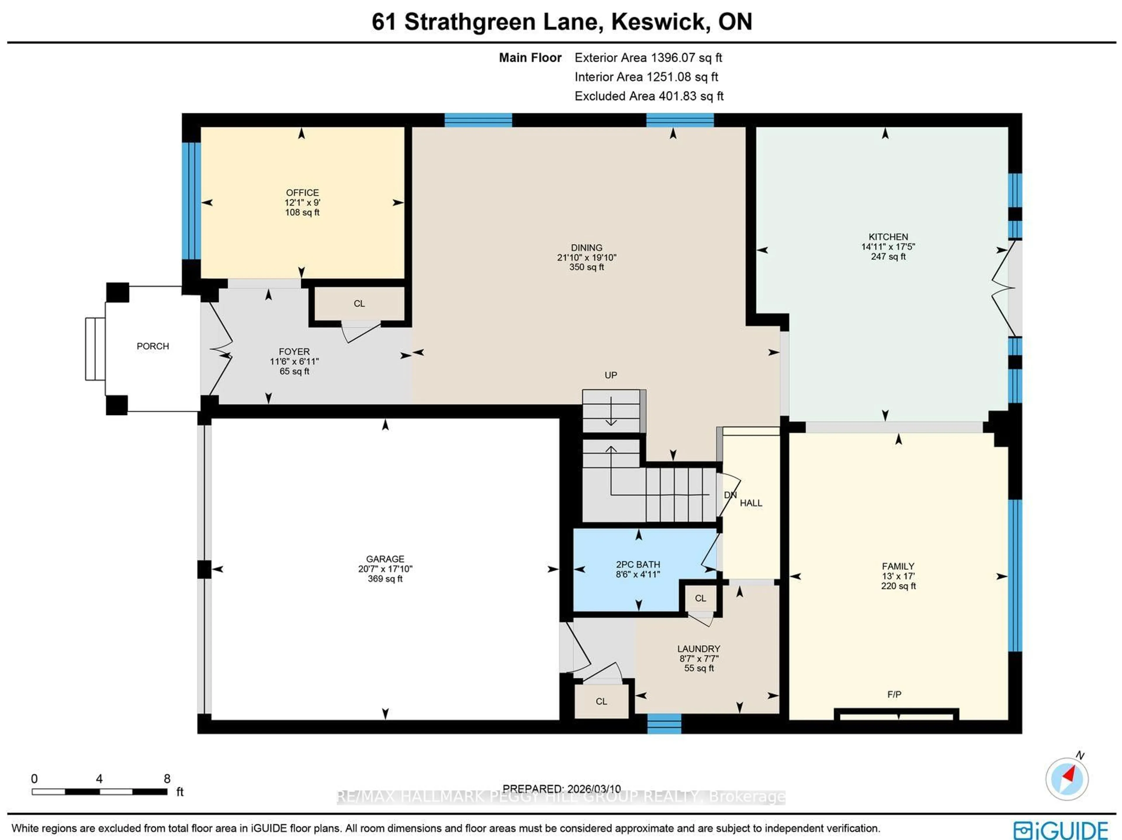 Floor plan for 61 Strathgreen Lane, Georgina Ontario L4P 0J3