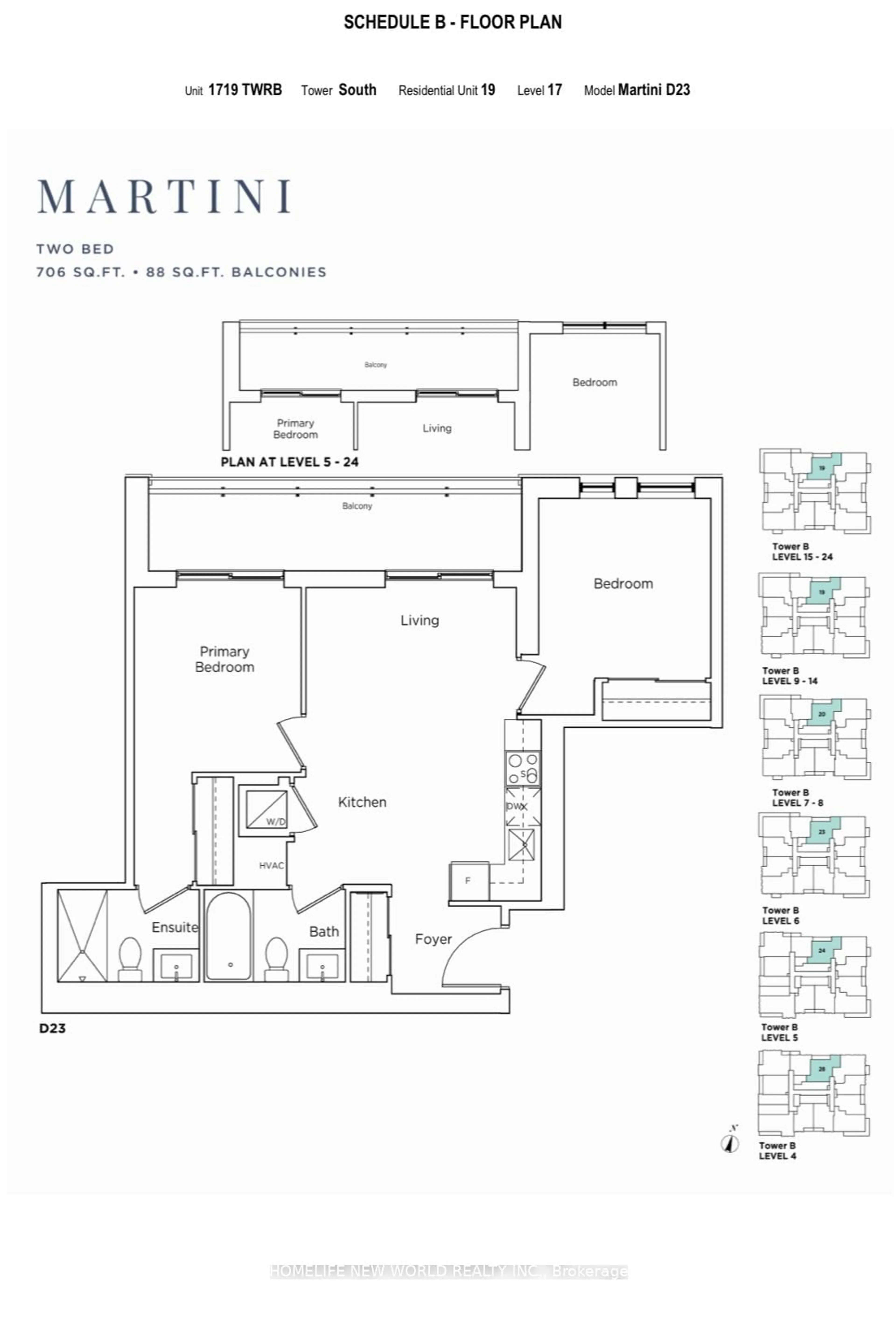 Floor plan for 2851 Hwy 7 #1719, Vaughan Ontario L4K 1W2